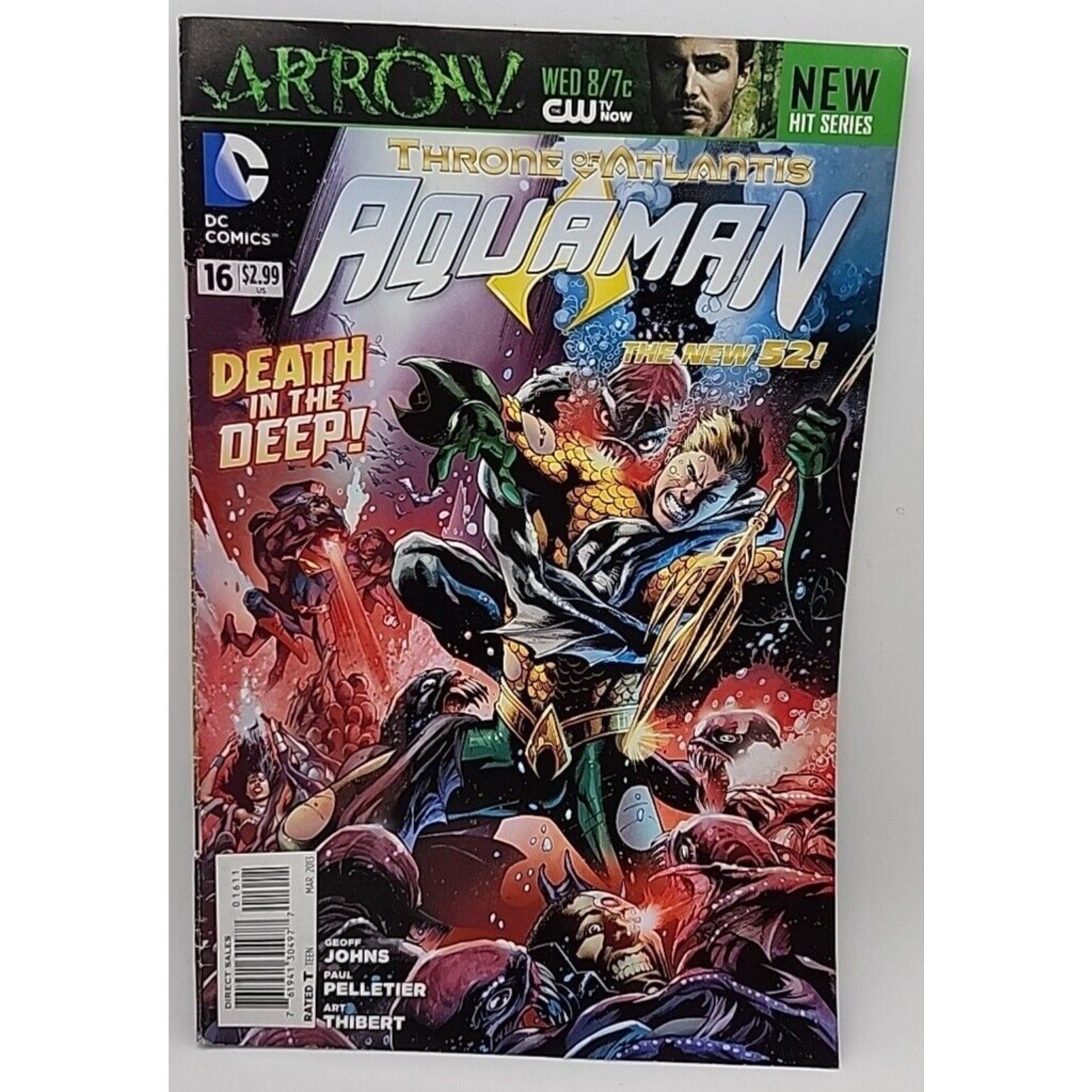 Aquaman #16 Newsstand Variant Cover New 52 DC Comics