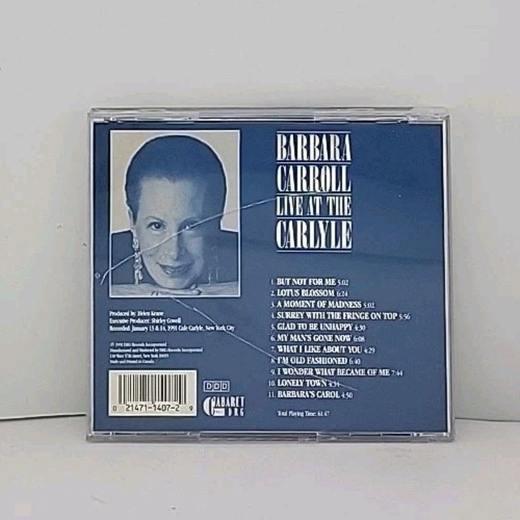 Live at the Carlyle by Barbara Carroll (CD, 1992)