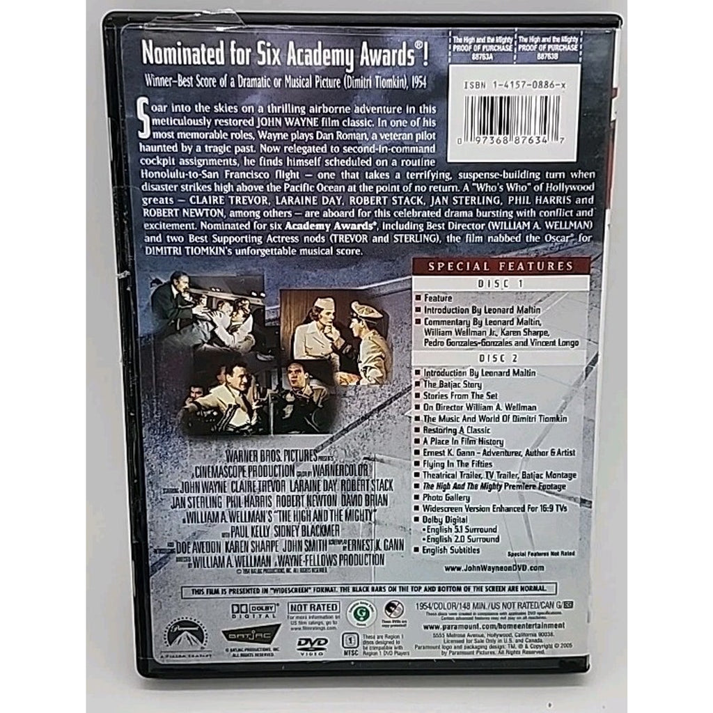 The High and the Mighty (DVD, 1954)