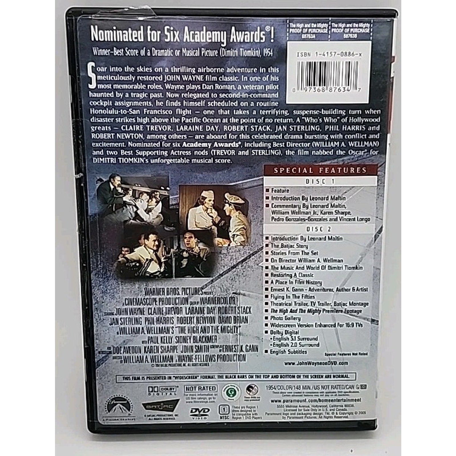 The High and the Mighty (DVD, 1954)