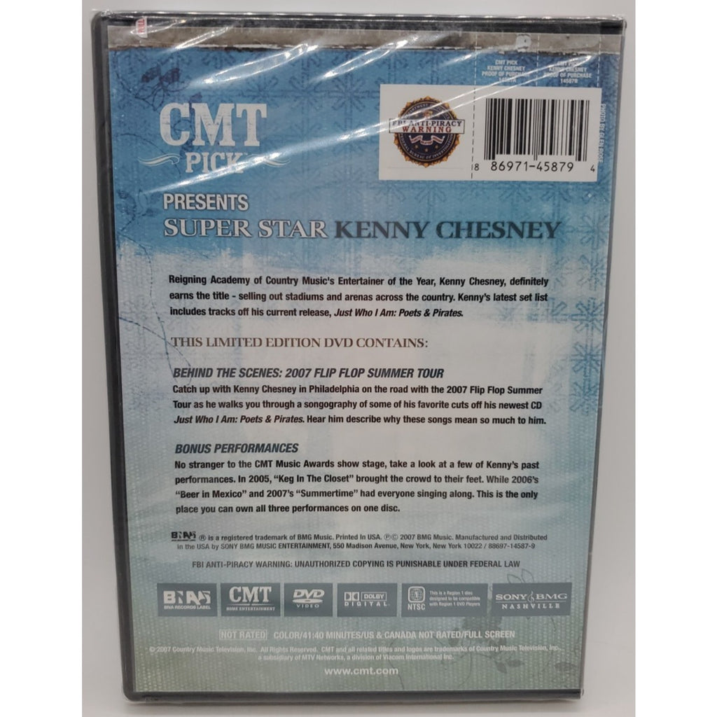 CMT Pick presents Kenny Chesney (DVD) *Brand New*