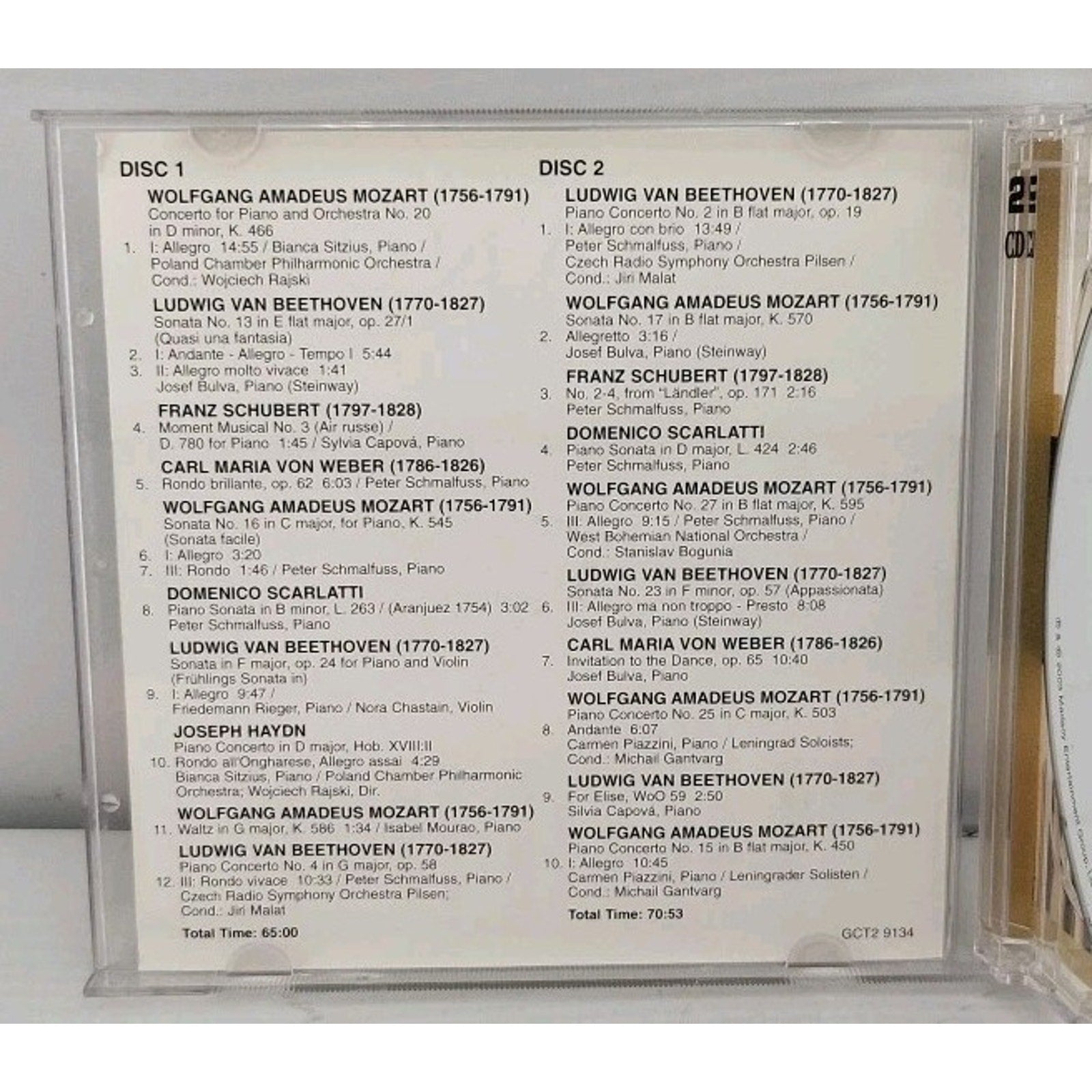 Classical Piano by Schubert / Mozart / Beethoven (CD, 2004)