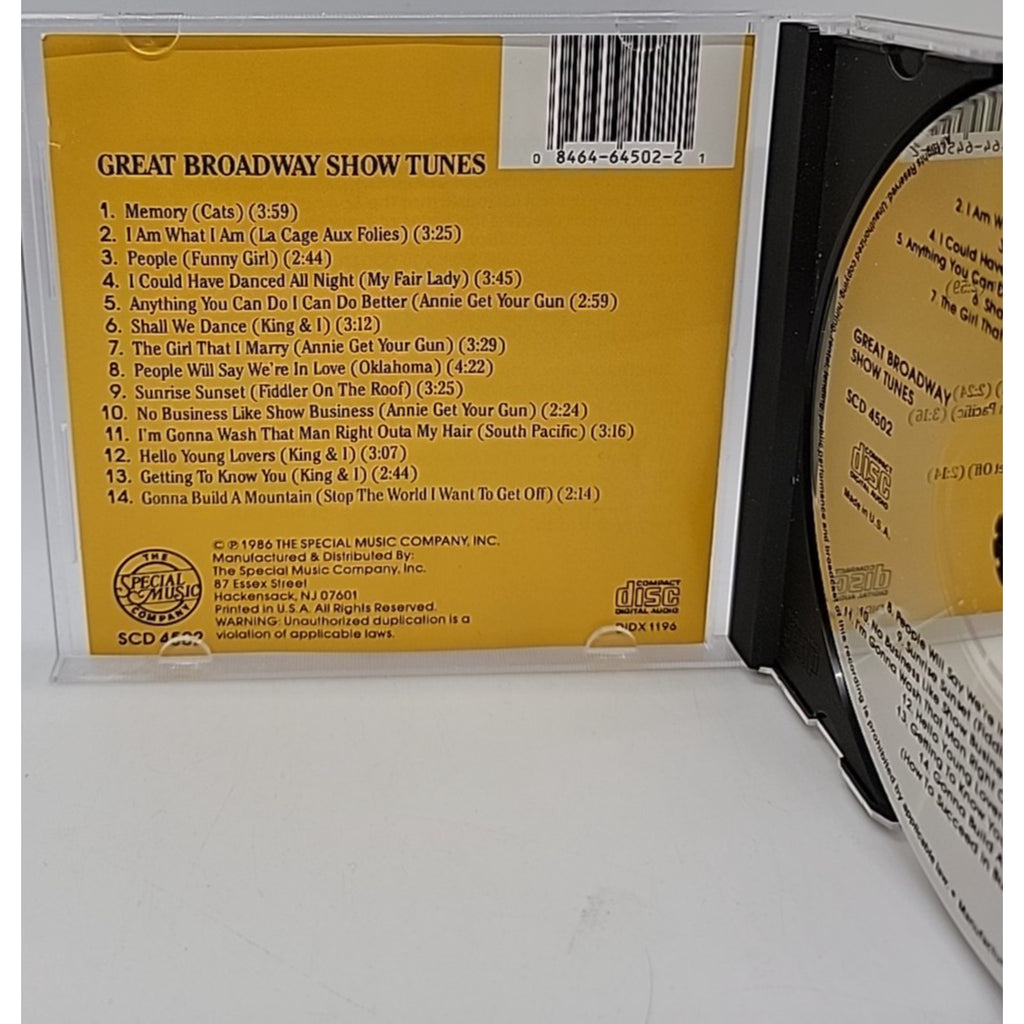 Great Broadway Show Tunes by New York Theatre Orchestra & Chorus (CD, Special)