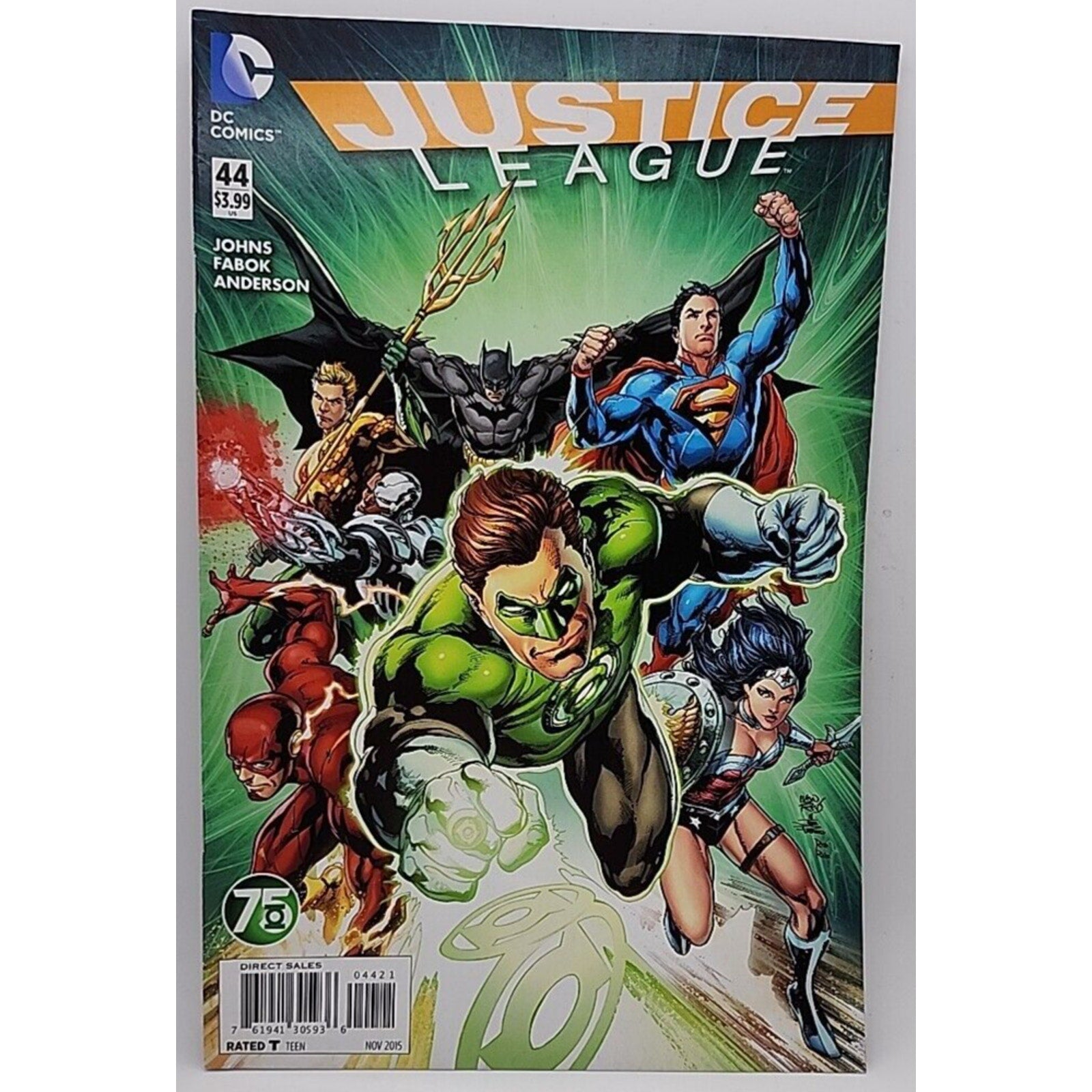 Justice League #44 (2014) Green Lantern 75th Variant DC Comics