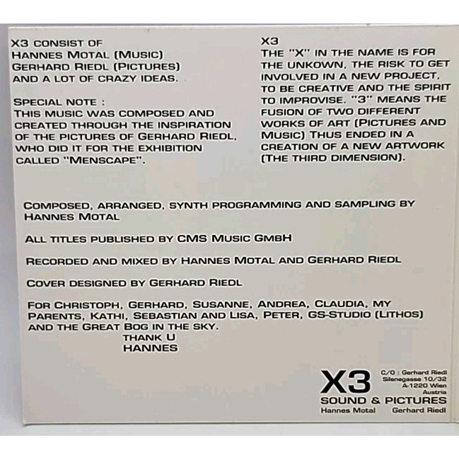X3 Menscape (CD)