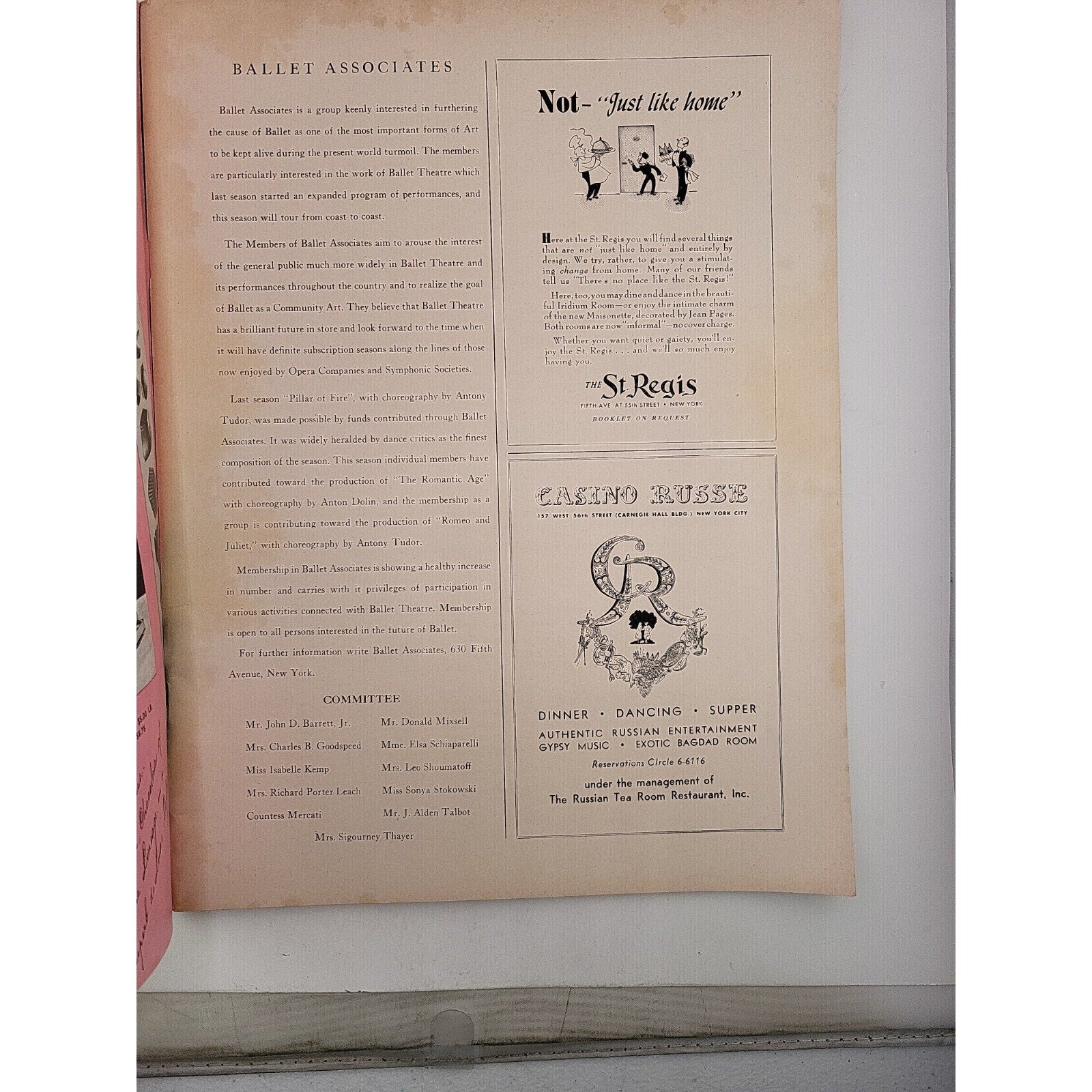 1942-1943 The Ballet Theatre Program - J 2611