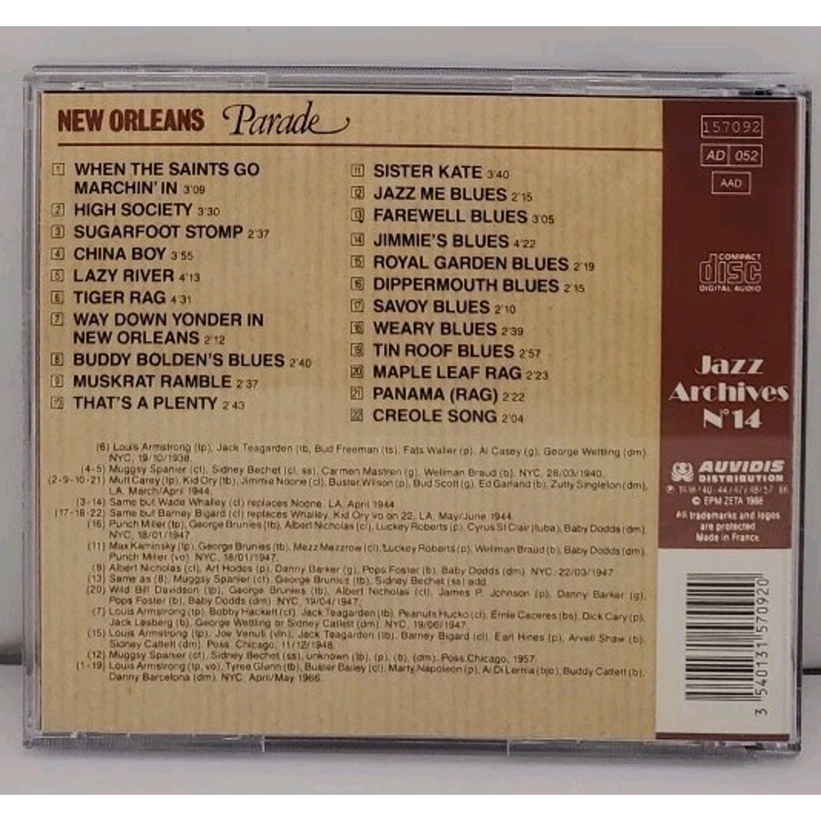 Jazz Archives - New Orleans Parade CD