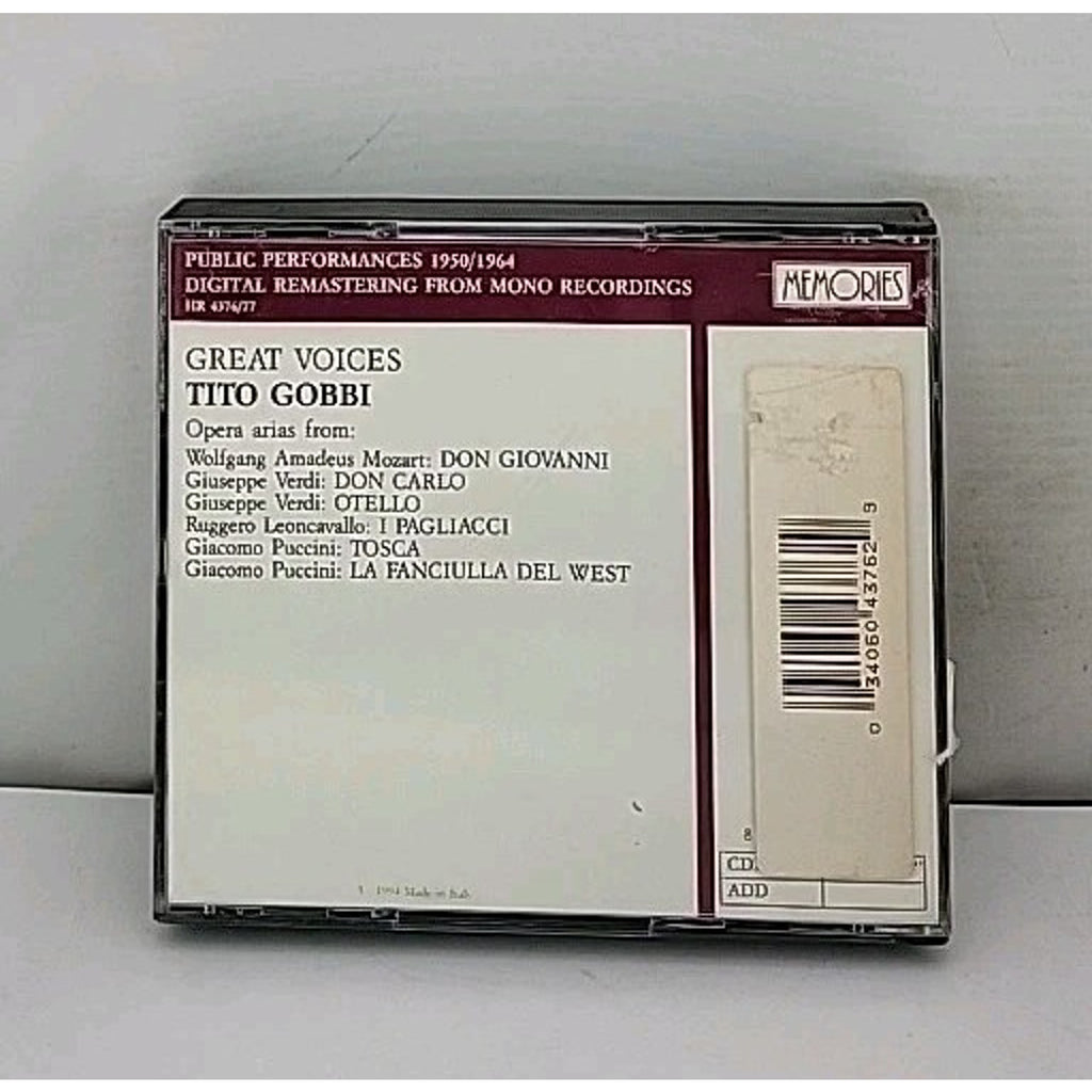 Tito Gobbi - Great Voices 2 CD Set