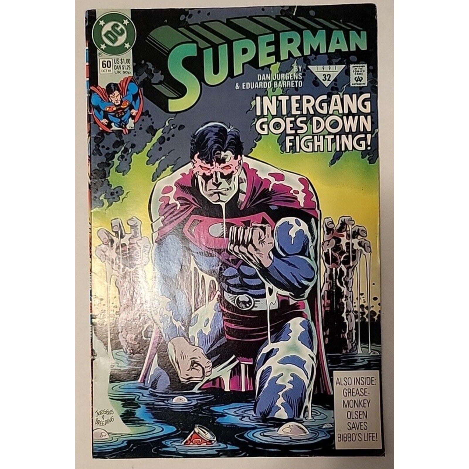 1991 DC Comics - Superman, Intergang Goes Down Fighting! - #60