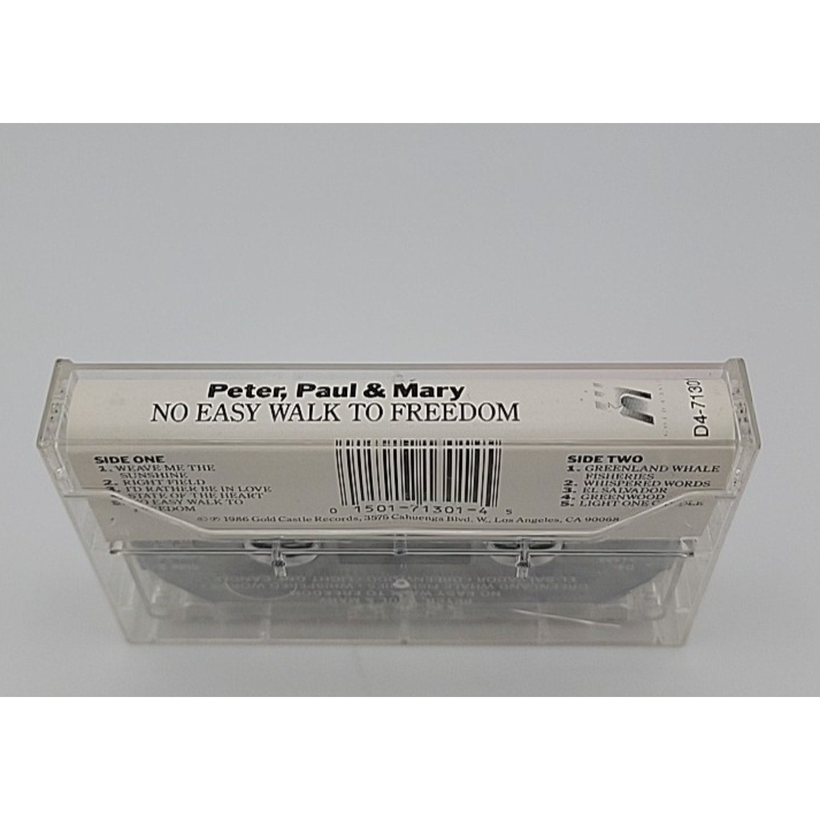 Peter, Paul & Mary- No Easy Walk to Freedom (Cassette) 1986 Warner Bros