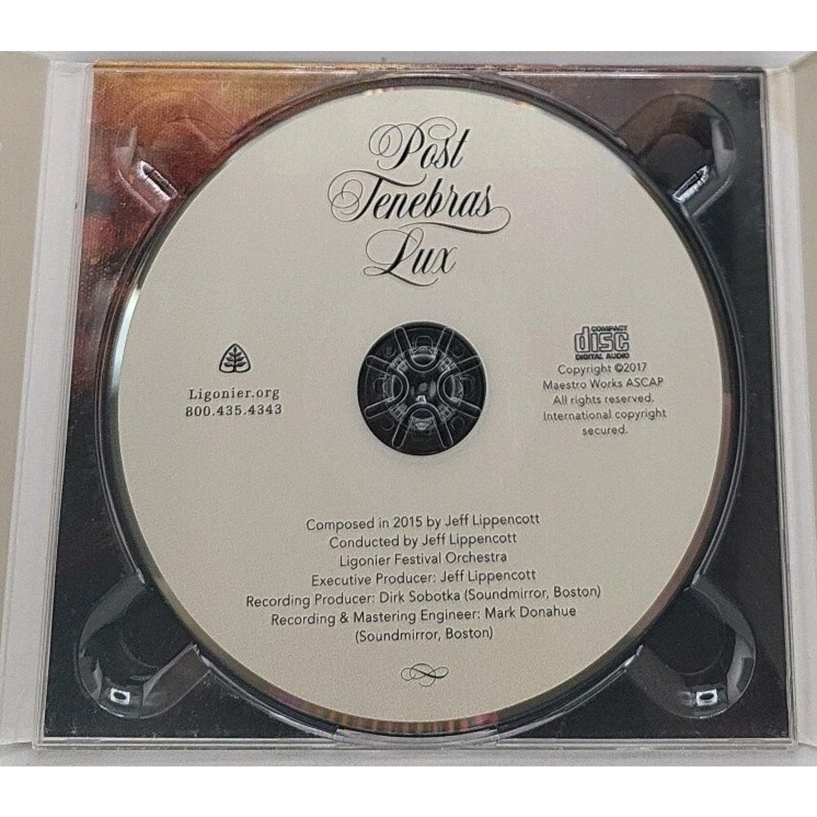 Post Tenebras Lux Jeff Lippencott (CD, 2017)