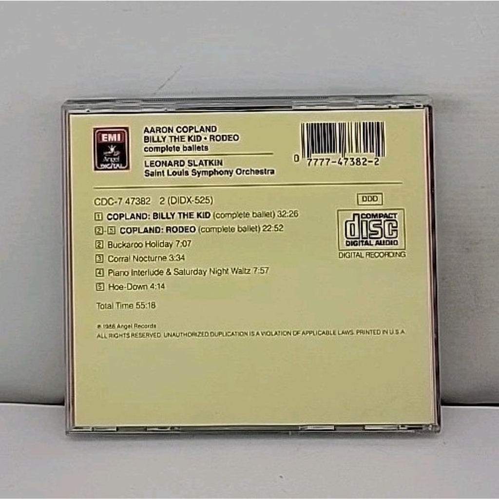 Aaron Copland - CD - Billy The Kid - Rodeo - Leonard Slatkin SL Symphony - RE