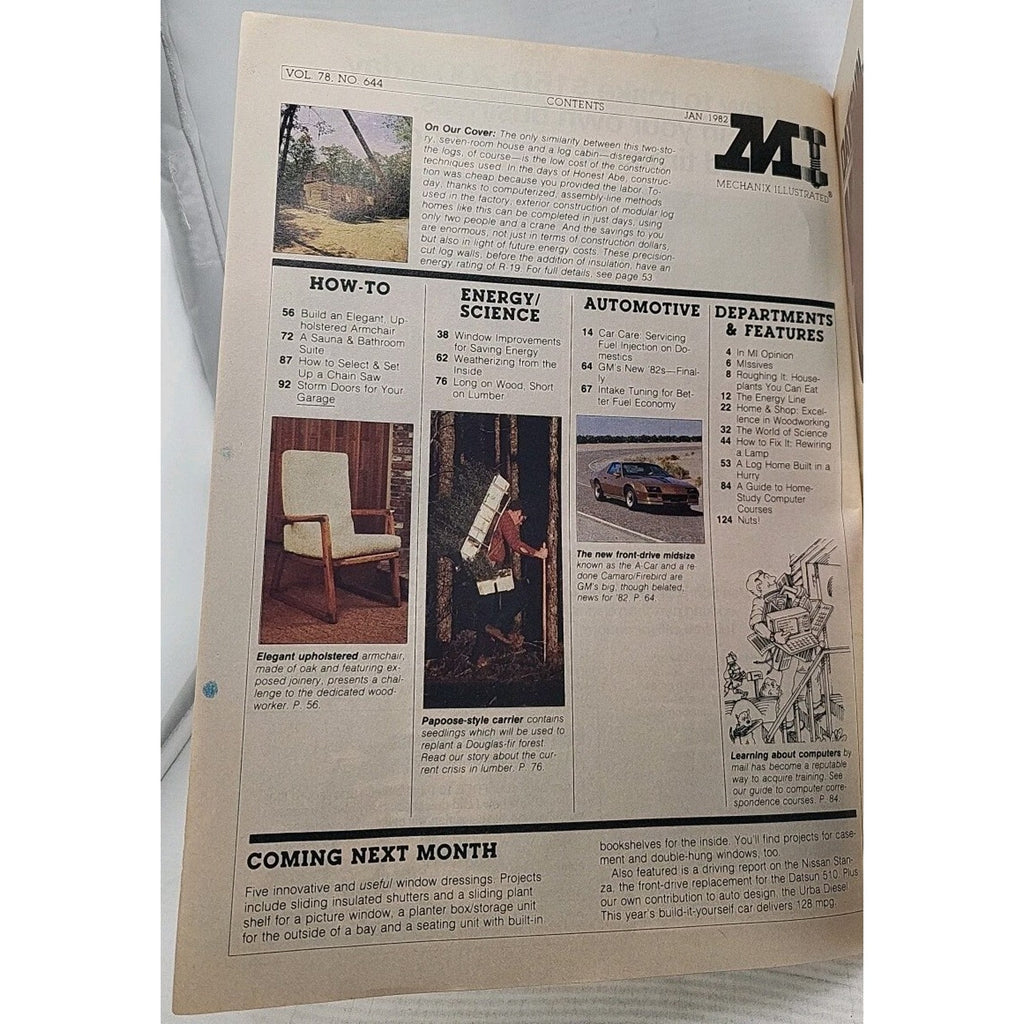 Mechanix Illustrated Magazine - January 1982 - Vol. 78 No. 644