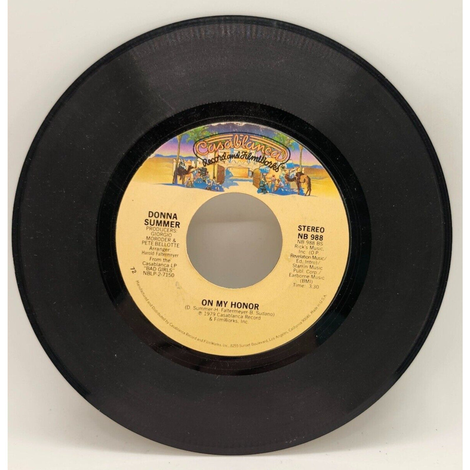 On My Honor / Bad Girls By Donna Summer (Record) - NB 988