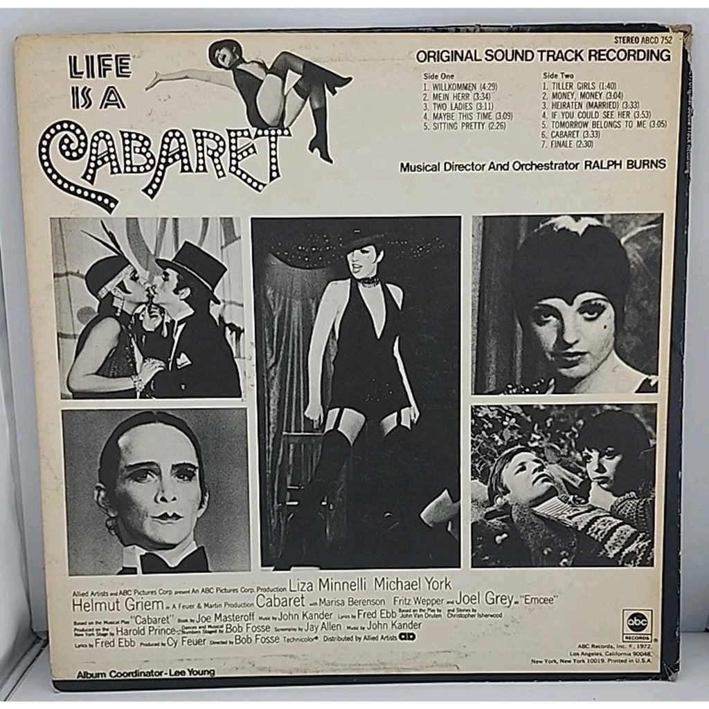 Cabaret Original Soundtrack Liza Minnelli LP Vinyl Record Album