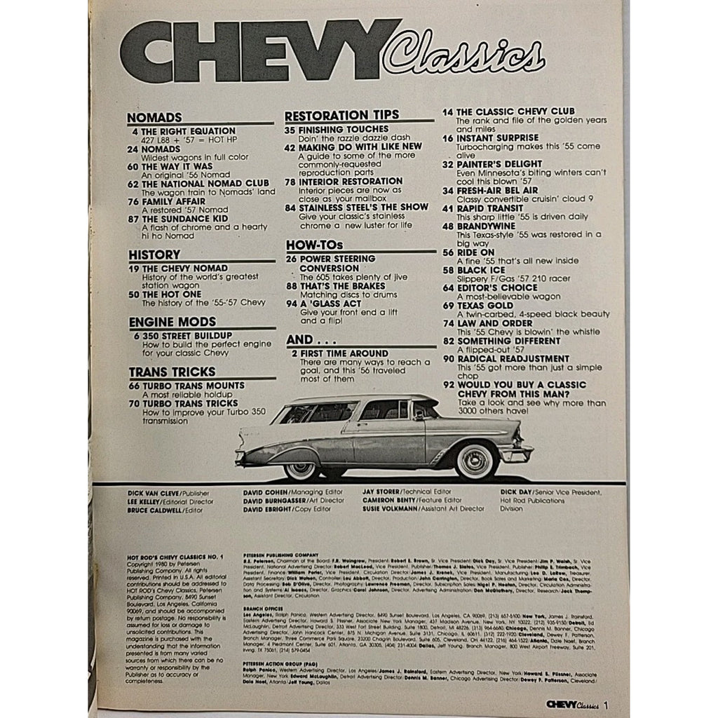 Hot Rod Magazine Chevy Classics No. 1