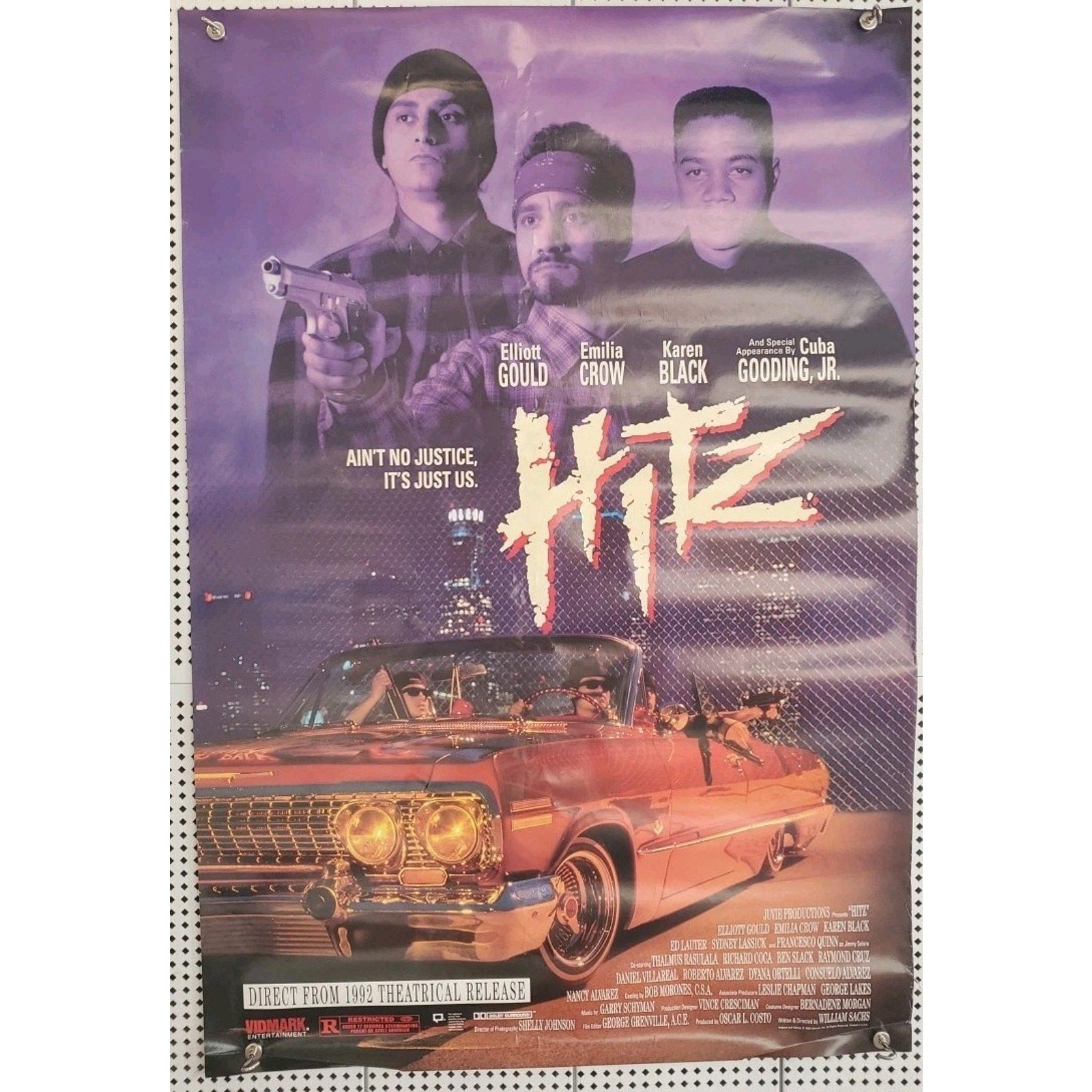 Hitz Movie Poster Elliott Gould Karen Black Cuba Gooding Jr. 27x40