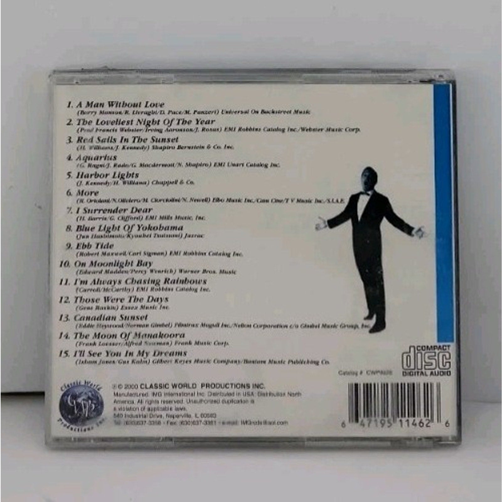 Greatest Love Songs by Tony Martin (CD, Feb-2000, Classic World Productions,...