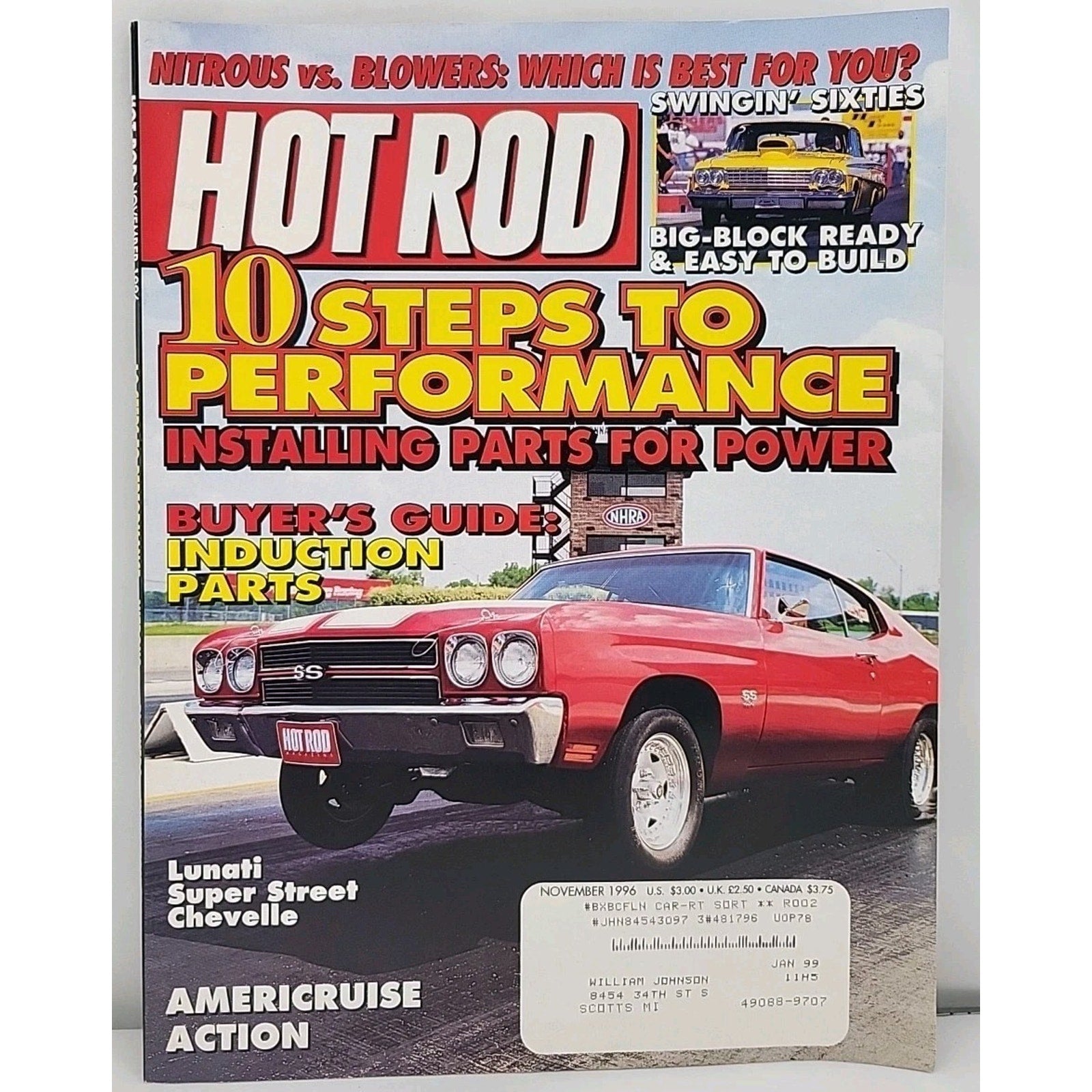 Hot Rod Magazine November 1996