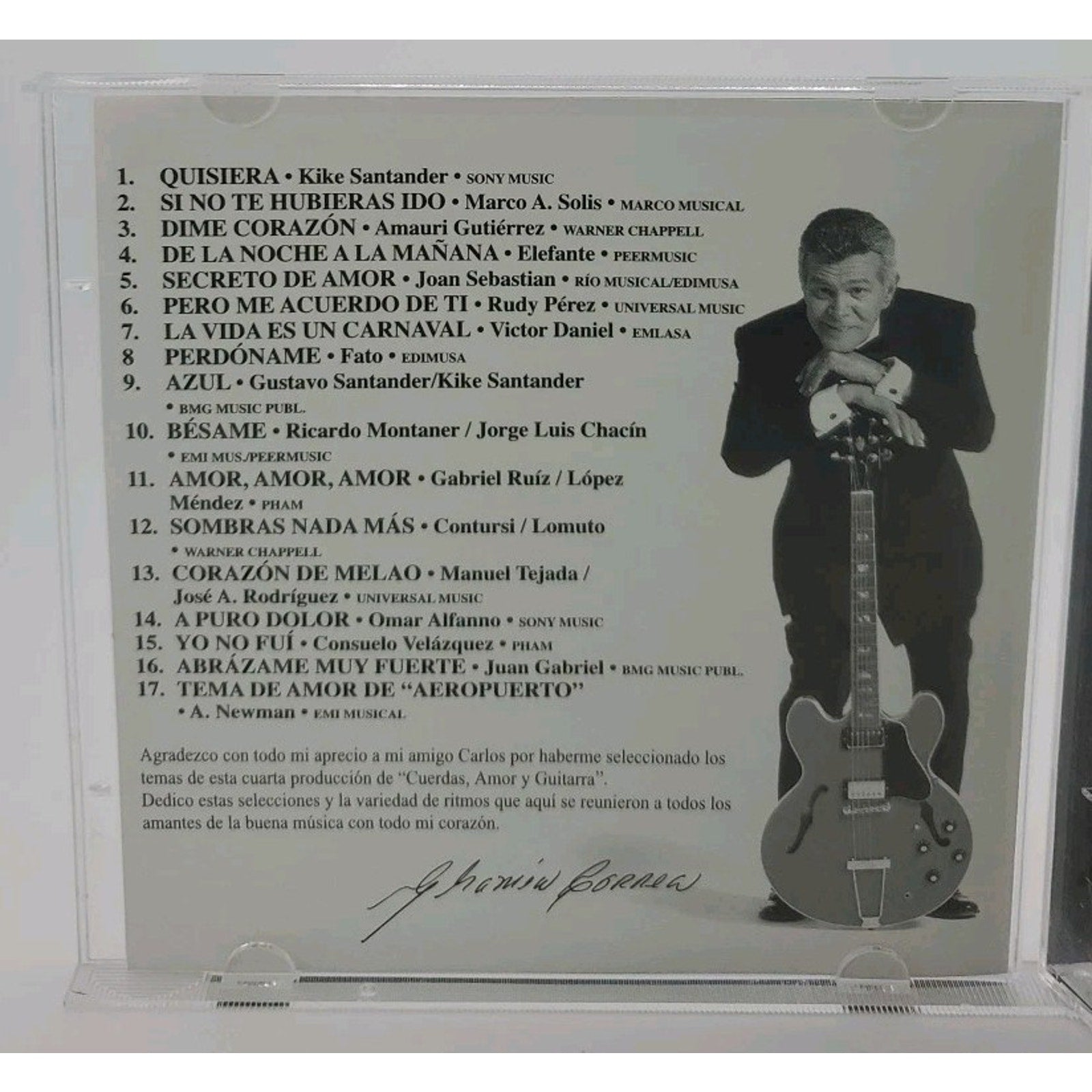 Chamin Correa - Cuerdas, Amor Y Guitarra IV- 2001 Mexican CD Album, PROMO