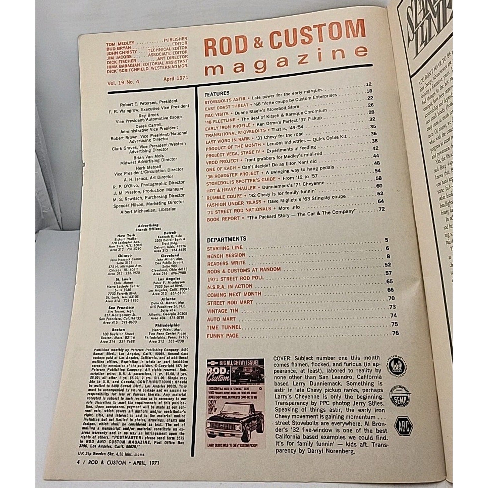Rod & Custom Magazine - April 1971 - Vol. 19 No. 4