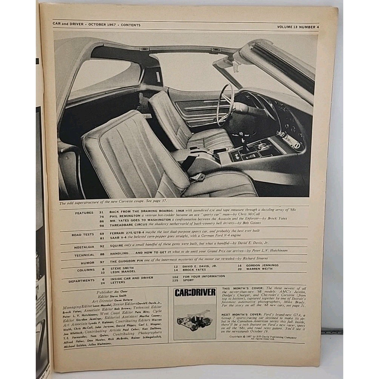 Car And Driver Magazine - October 1967 - Volume 13 Number 4