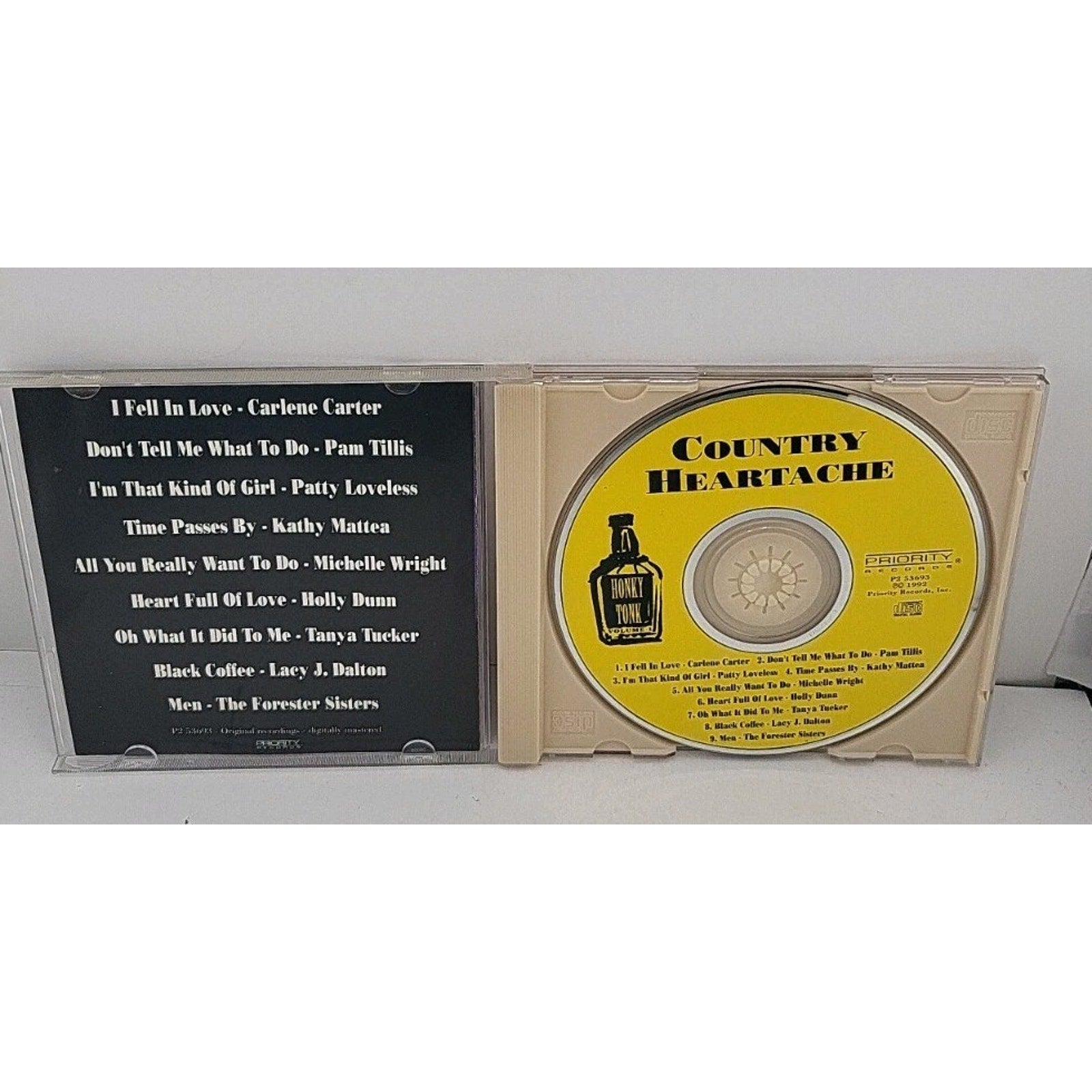 Honky Tonk, Vol. 1: Country Heartache (CD, Dec-1992, Priority Records (USA))