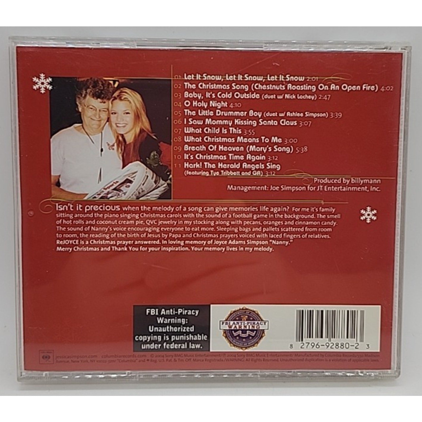Rejoyce: the Christmas Album by Jessica Simpson (CD, 2004)