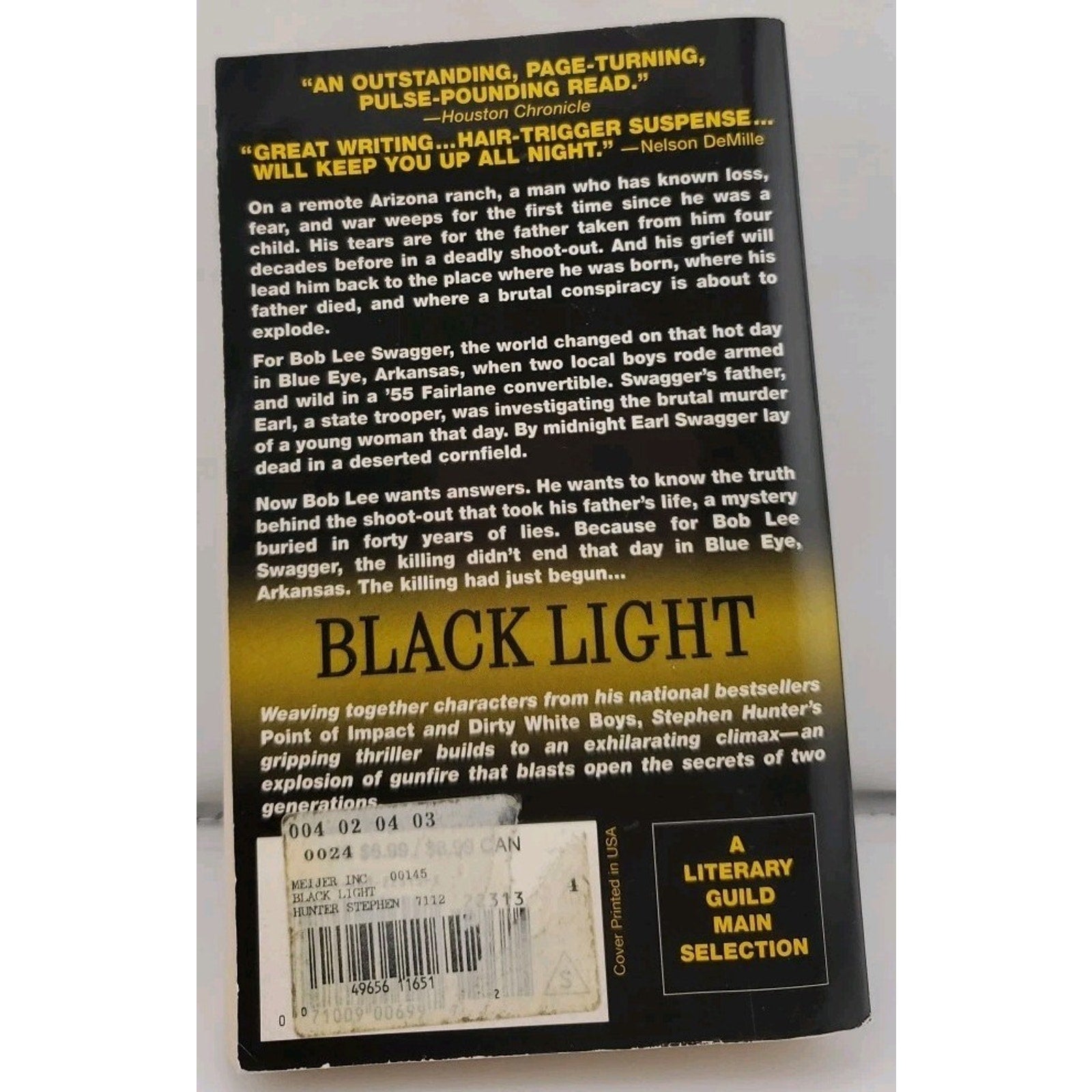 Black Light by Stephen Hunter (1997, Mass Market)