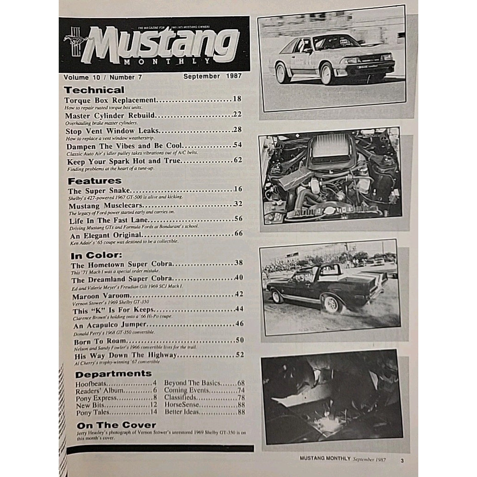 Mustang Monthly Magazine September 1987 Volume 10 Number 7