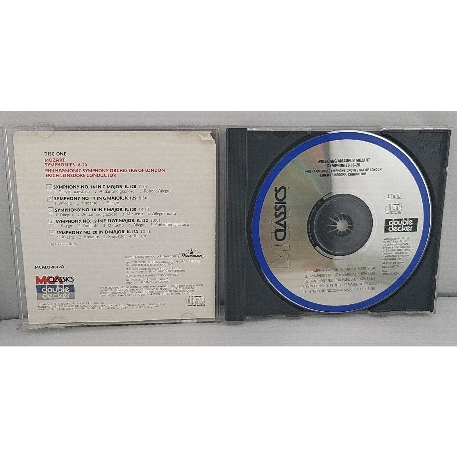 Wolfgang Amadeus Mozart: Symphony Nos. 16-20 (Disc 1), CD