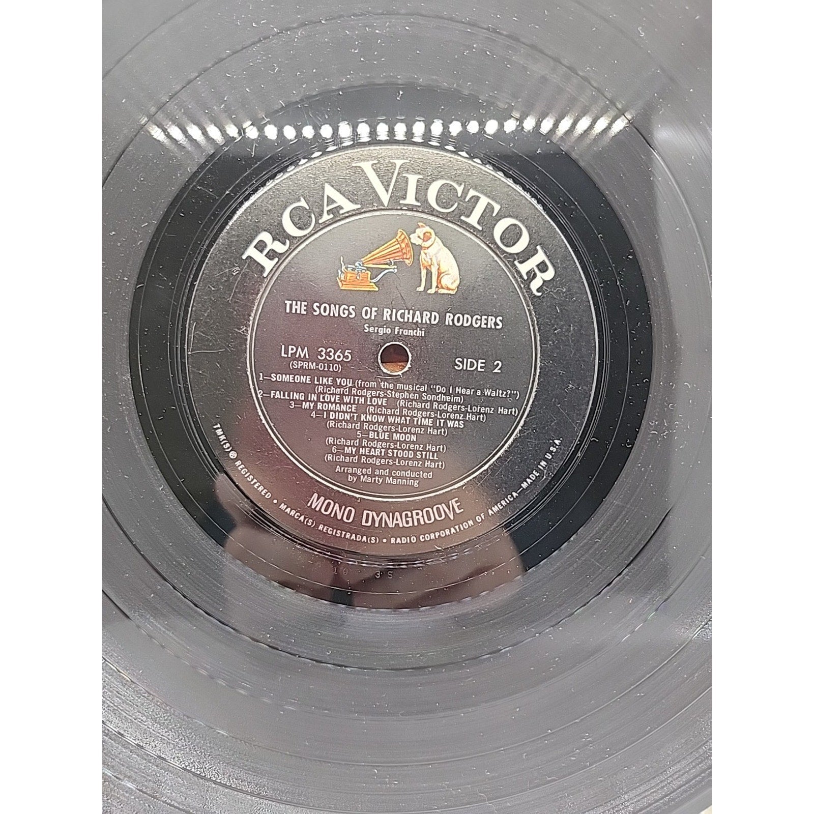 Sergio Franchi The Songs of Richard Rodgers RCA Records LSP-3365