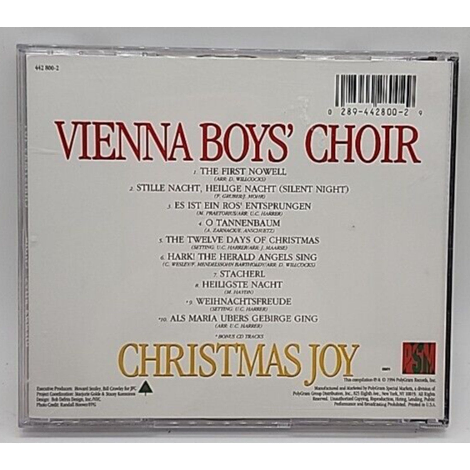 Christmas Joy by Vienna Boys' Choir (CD, Aug-1994, Special Product)