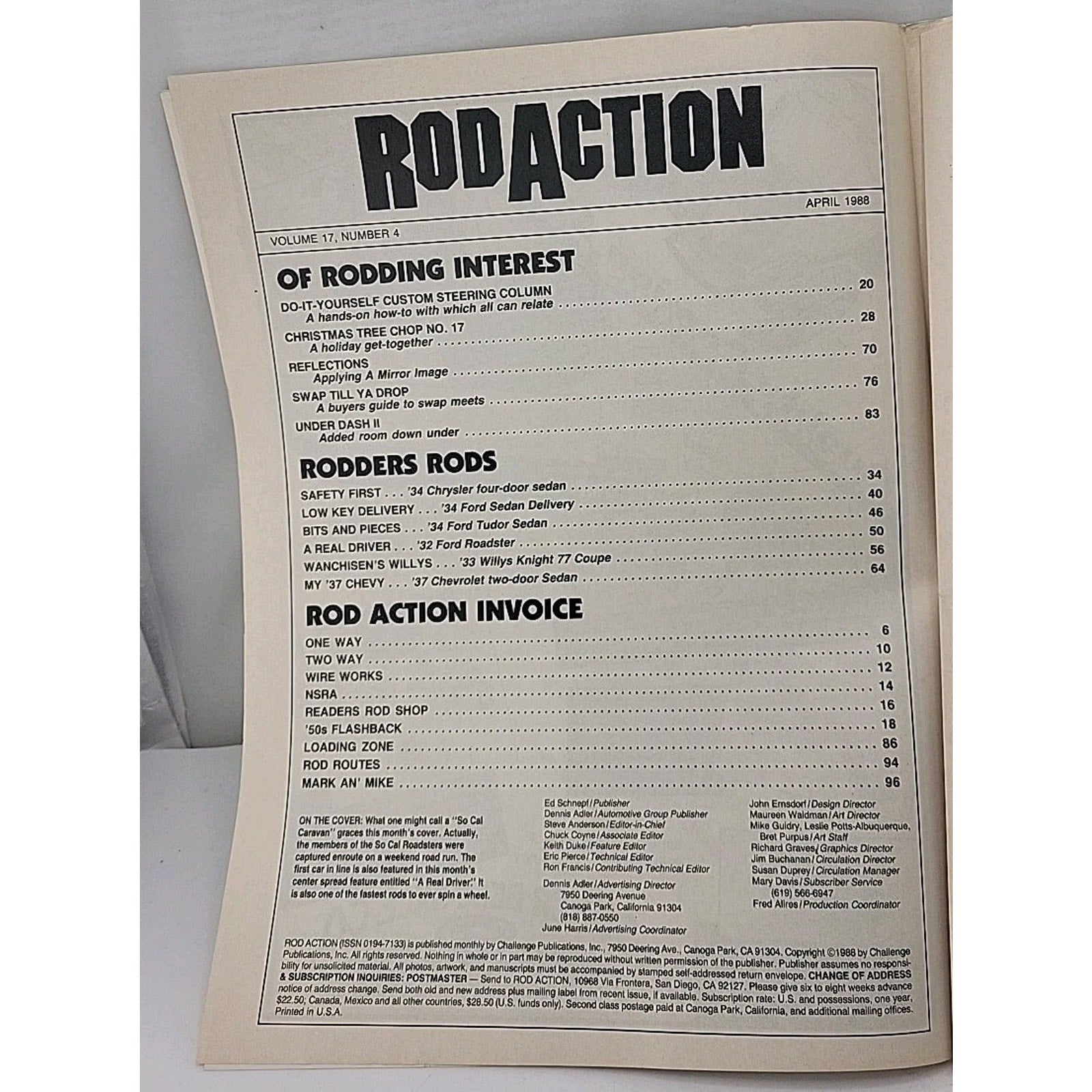 Rod Action Magazine April 1988 Vol. 17 No. 4