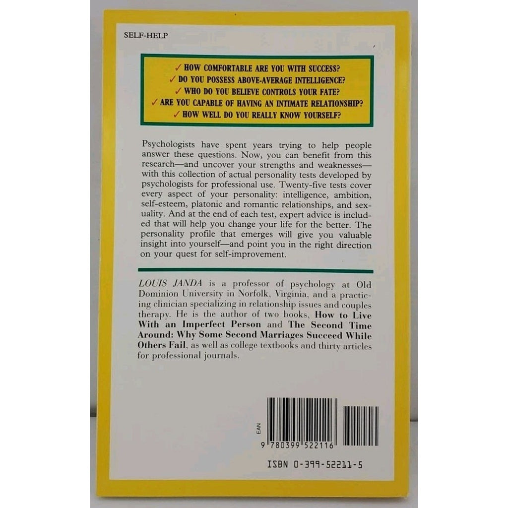 Psychologist's Book of Self-Tests : 25 Love, Sex, Intelligence, Career, and...