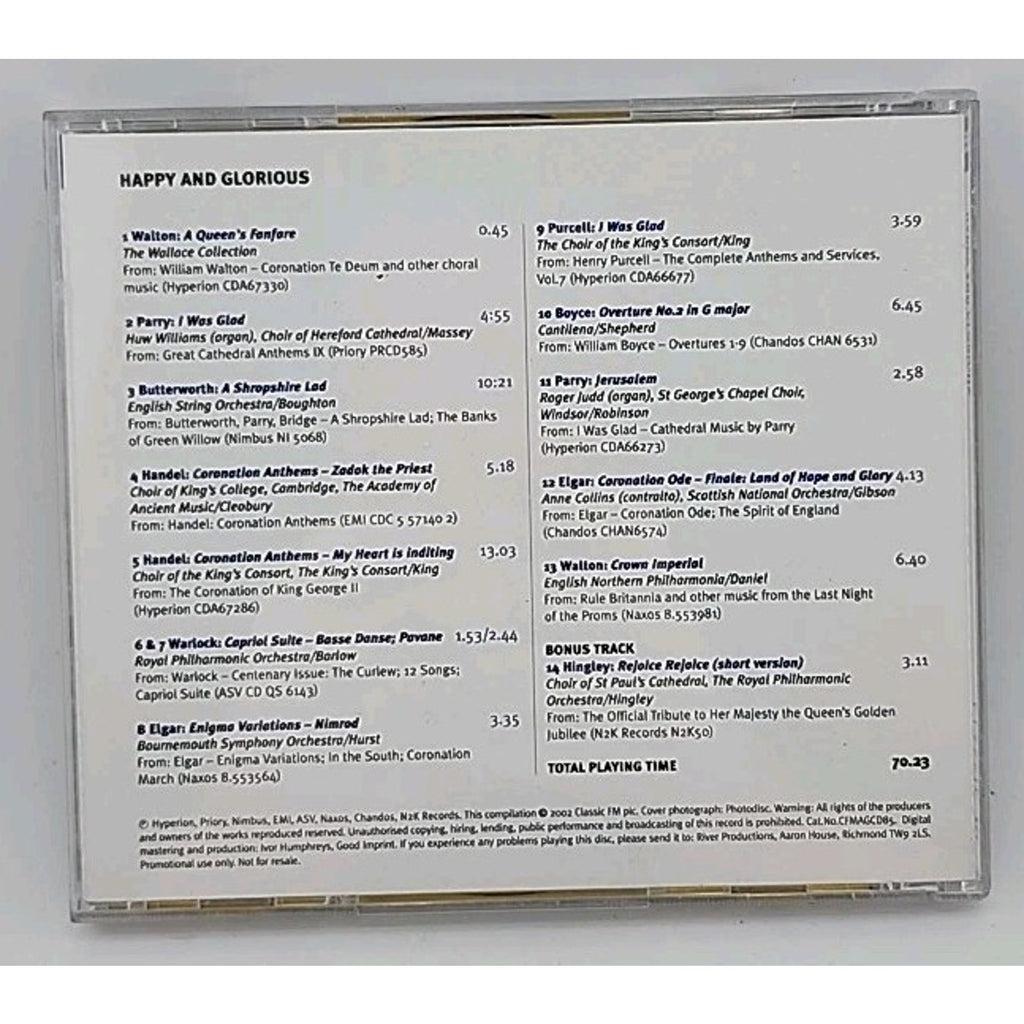 Classic FM Happy And Glorious (CD)
