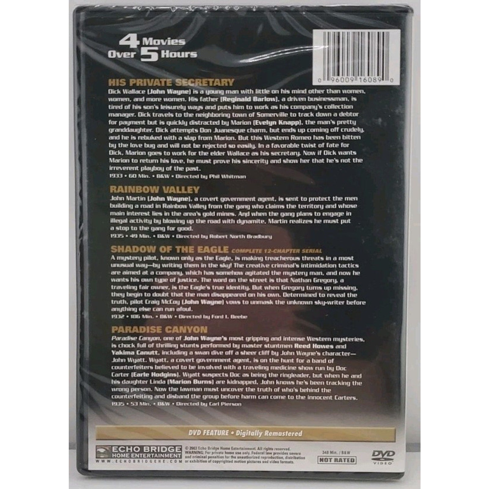 John Wayne 4 Movies Over 5 Hours (DVD) *Brand New*