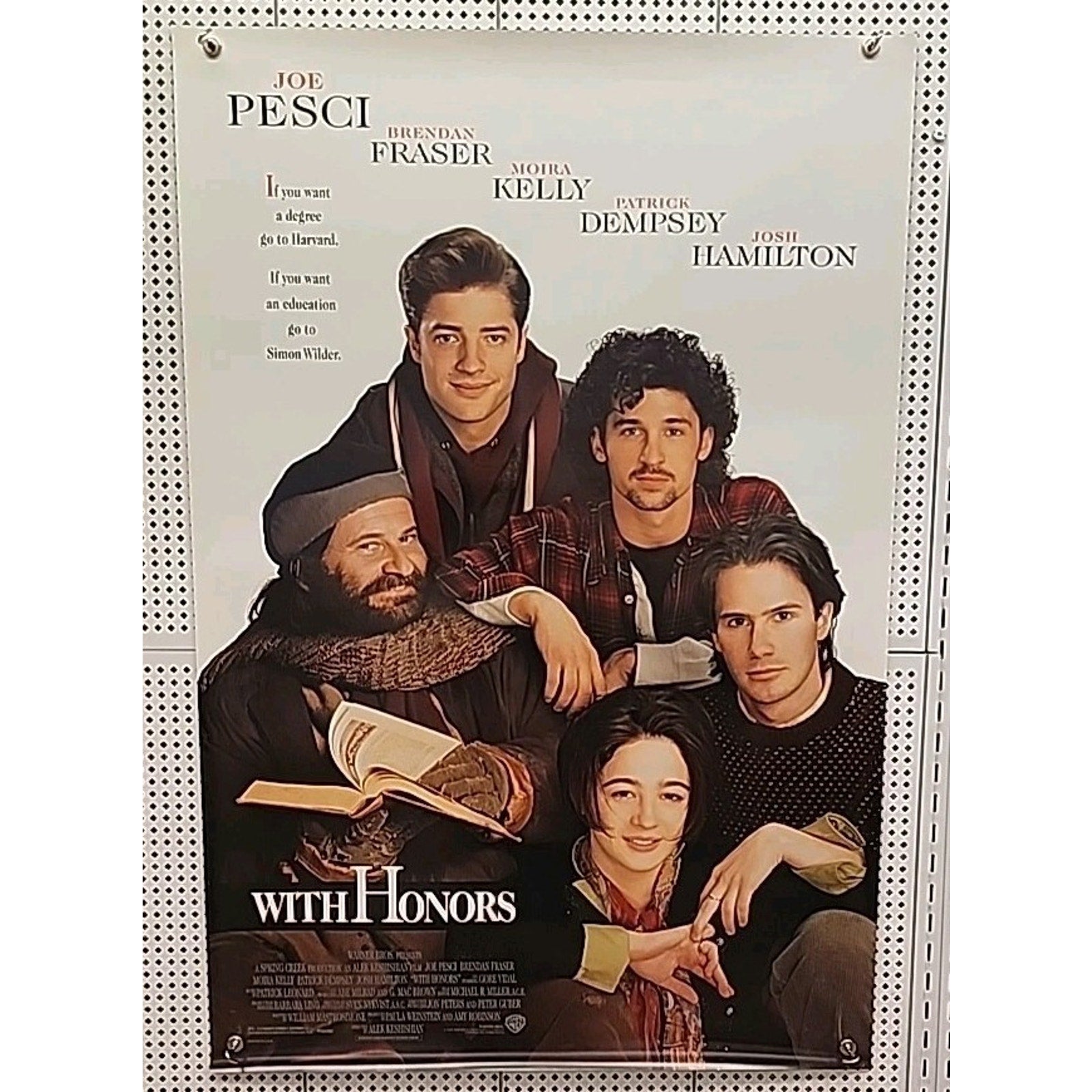 1994 With Honors Movie Poster (27x40) Brendan Fraser & Patrick Dempsey