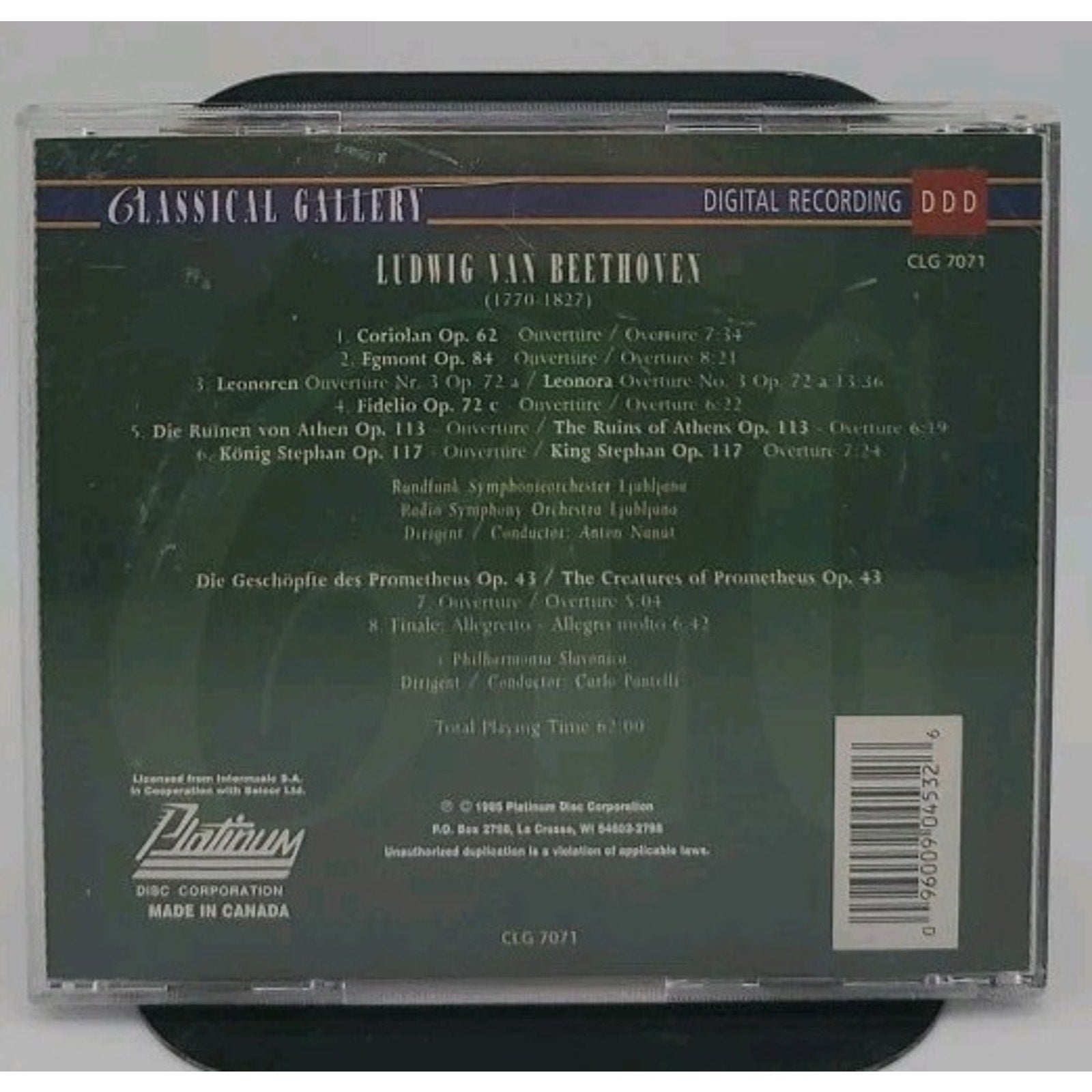 Ludwig Van Beethoven - 1770-1827 Overtures CD