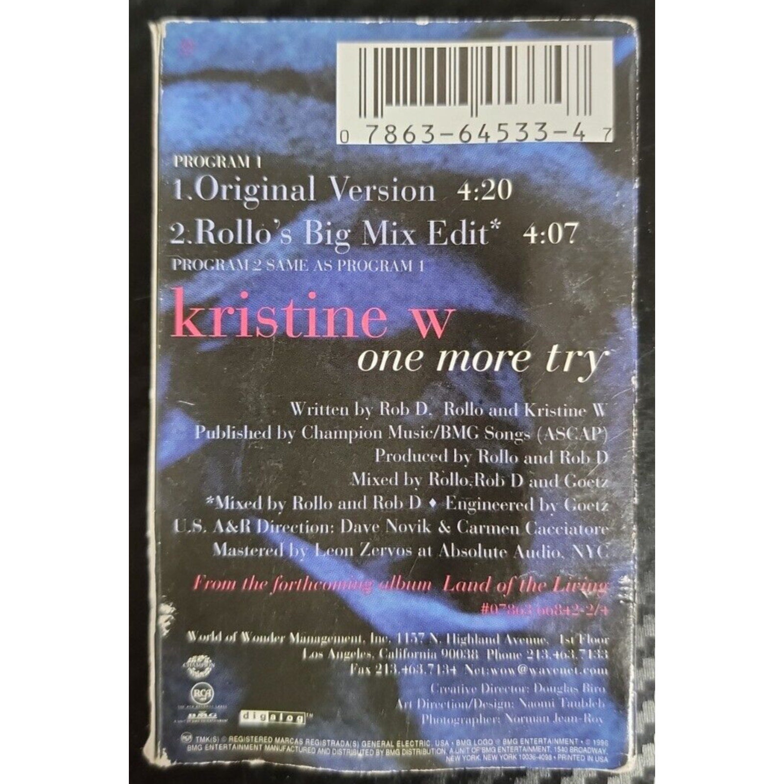 One More Try [RCA #2] [Single] by Kristine W. (Cassette, May-1996, RCA)