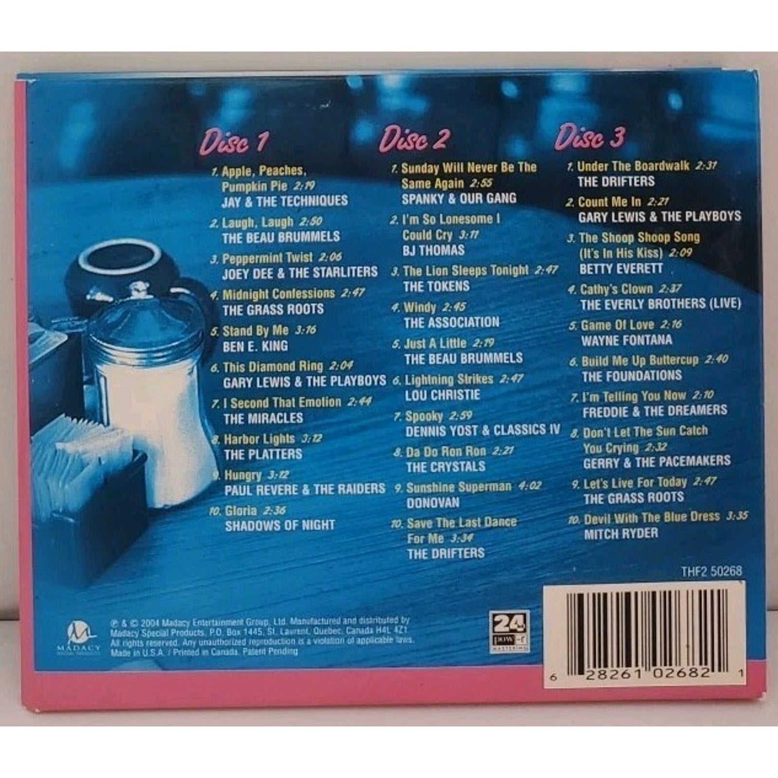 1960's Happy Days [2004] by Various Artists (CD, Apr-2004, 3 Discs, Madacy...