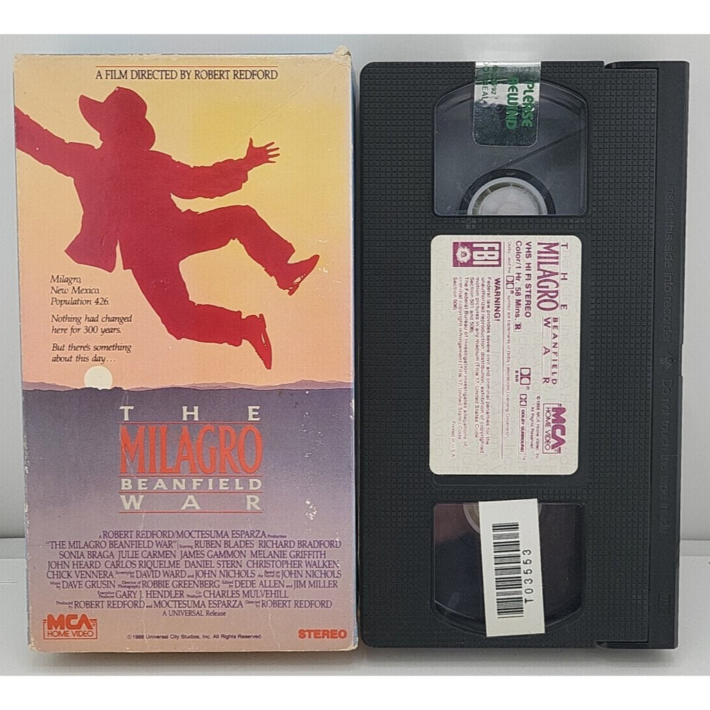 The Milagro Beanfield War (VHS, 1988) Ruben Blades, Sonia Braga