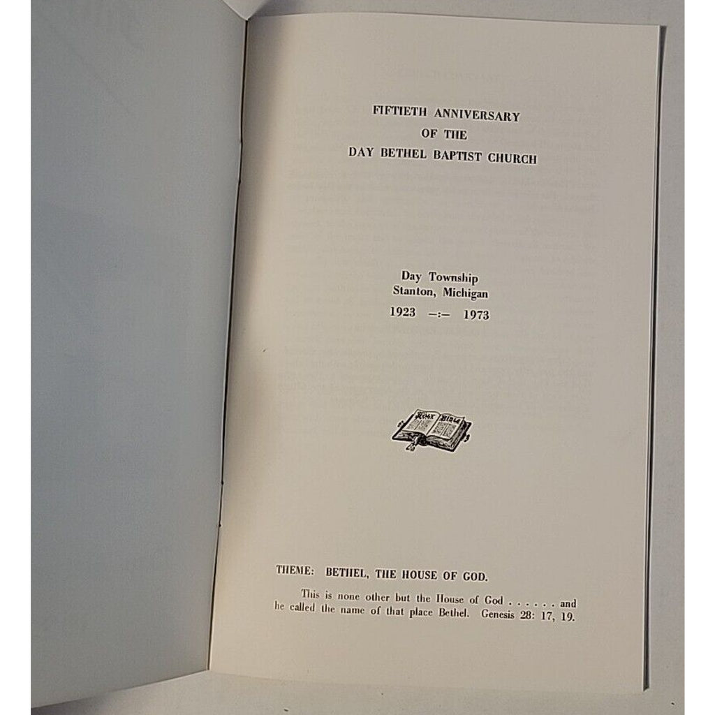 Day Bethel Baptist Church Fifty Years Book & Bulletin