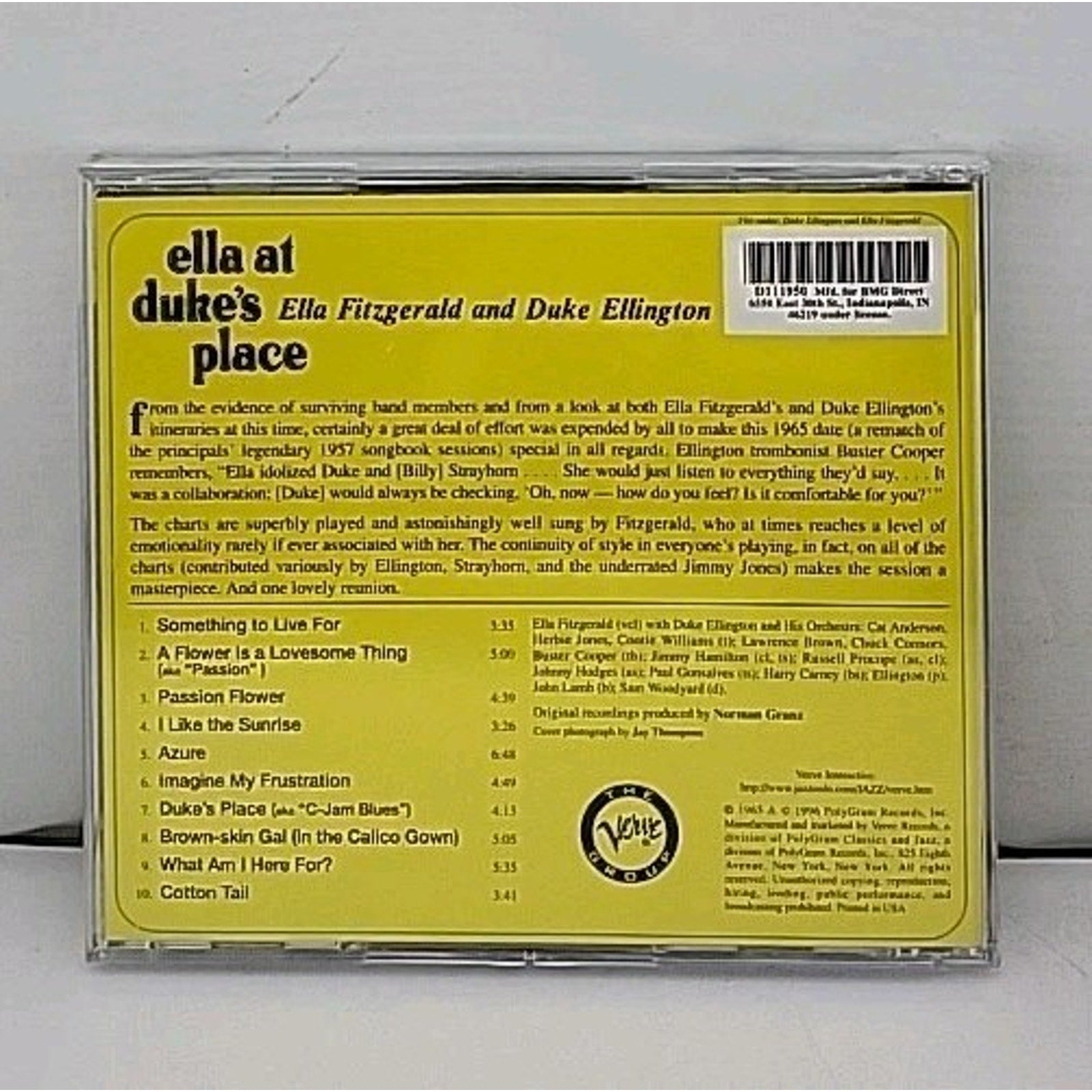 Ella at Duke's Place by Ella Fitzgerald (CD, Feb-1996, Verve) *Brand New*
