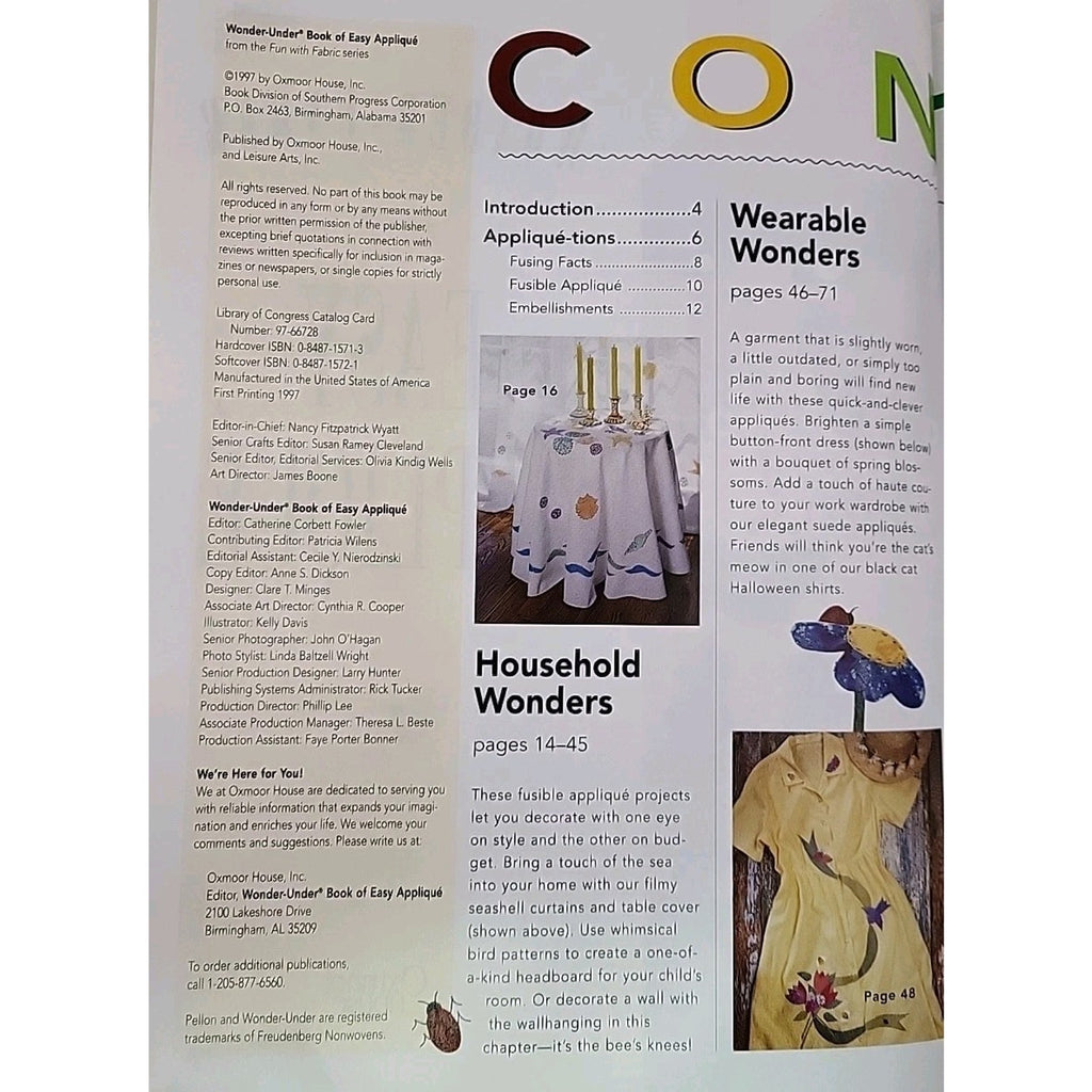 Wonder-Under Book of Easy Appliqué by Catherine Corbett Fowler (Hardcover)