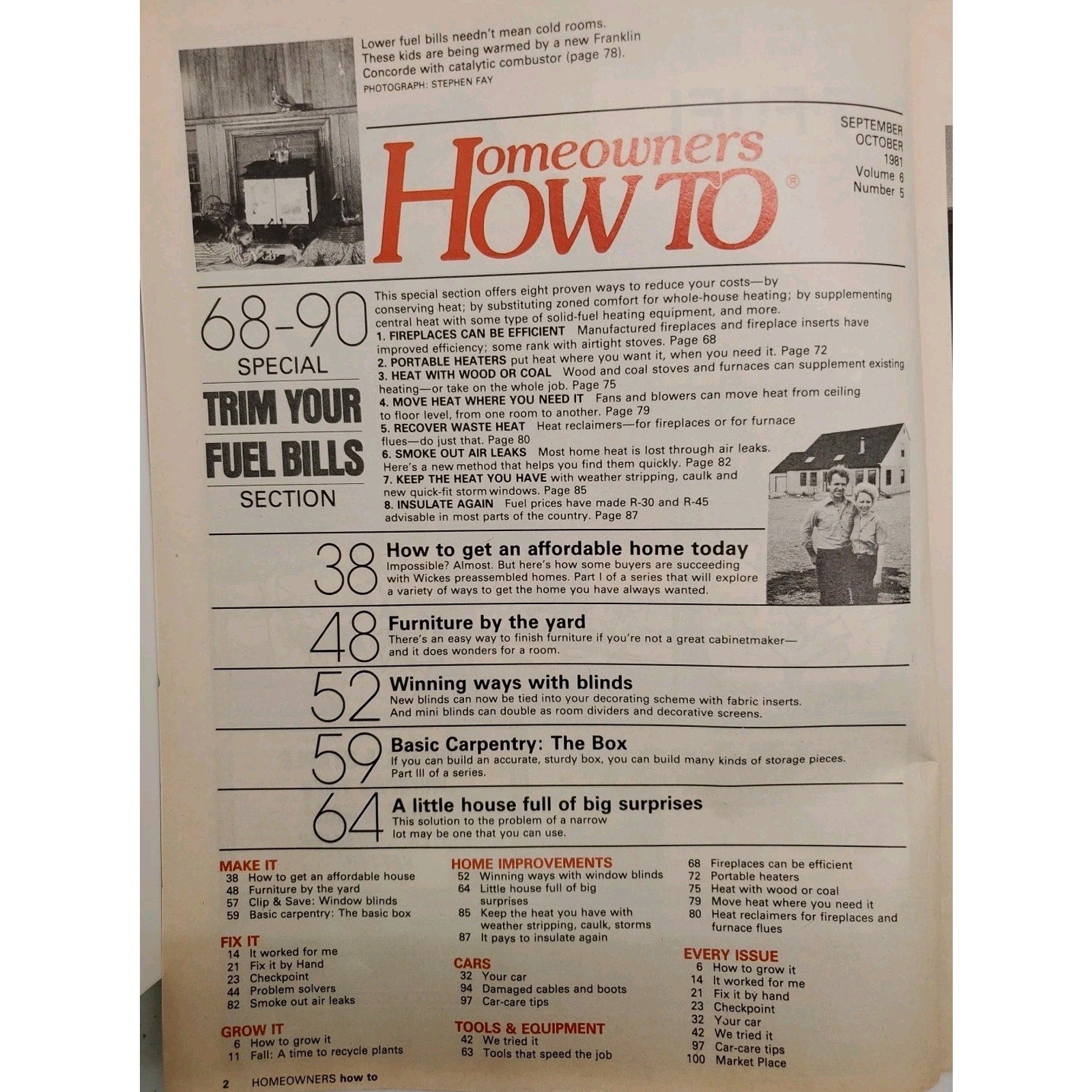 Homeowners How To September October 1981 Home Improvement DIY Energy Illustrated
