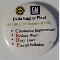 UAW GM Delta Engine Plant ISO 14001 Environmental Policy Pinback