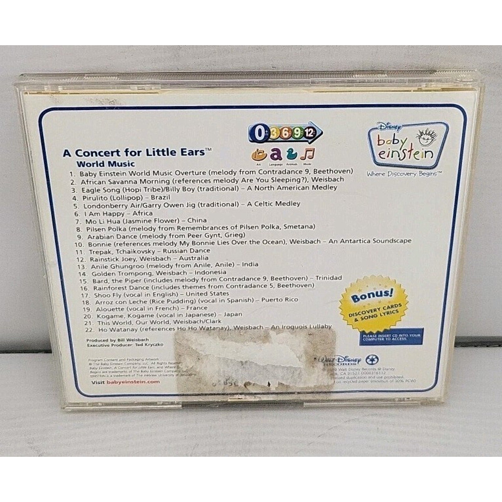 World Music - A Concert For Little Ears CD
