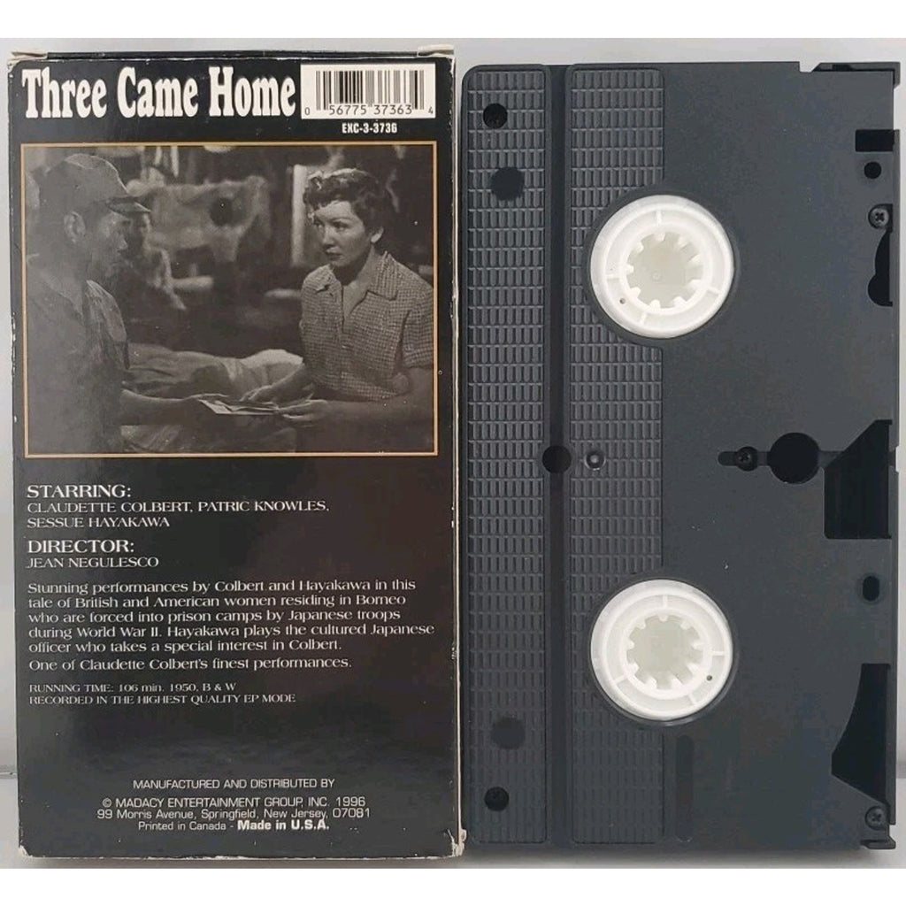Three Came Home (VHS, 1999, Collector's Edition) Claudette Colbert (FJ)
