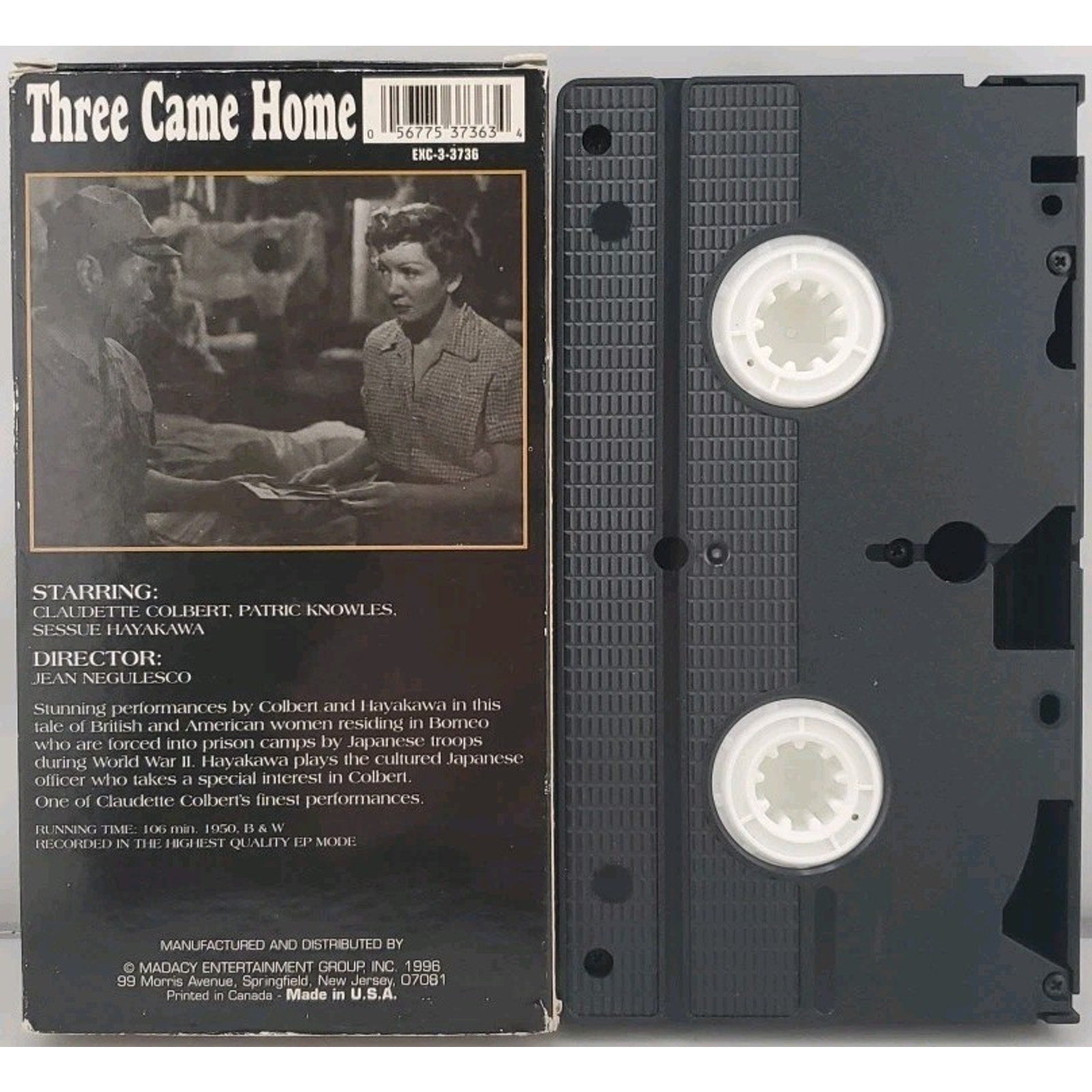 Three Came Home (VHS, 1999, Collector's Edition) Claudette Colbert (FJ)